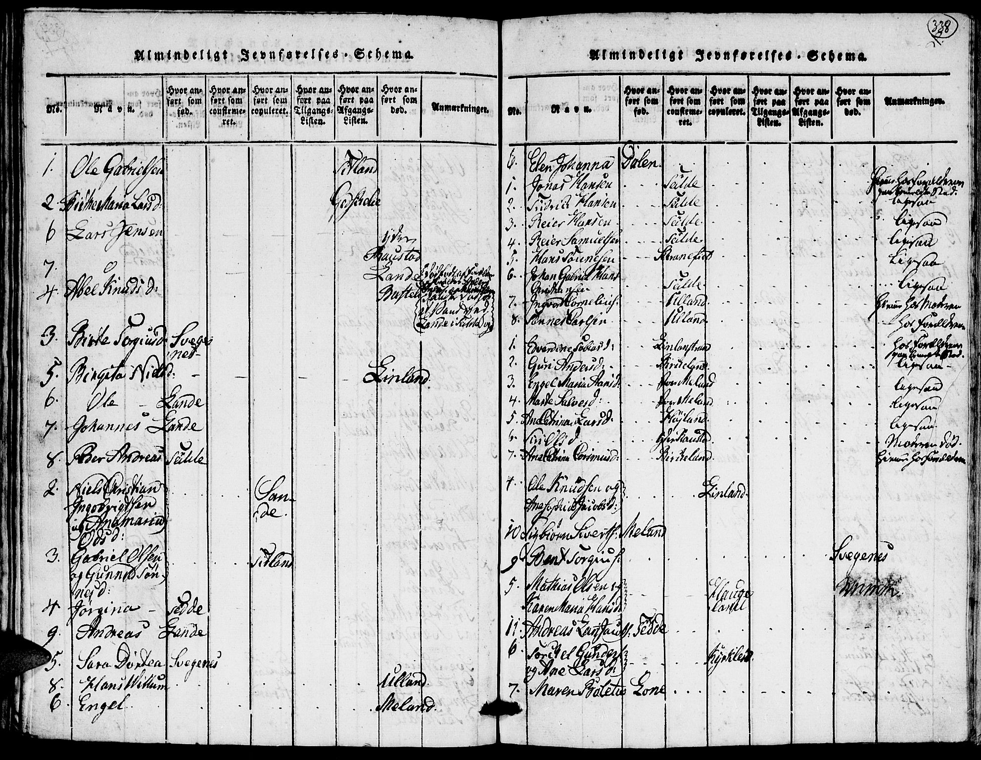 Kvinesdal sokneprestkontor, SAK/1111-0026/F/Fa/Faa/L0001: Parish register (official) no. A 1, 1815-1849, p. 338