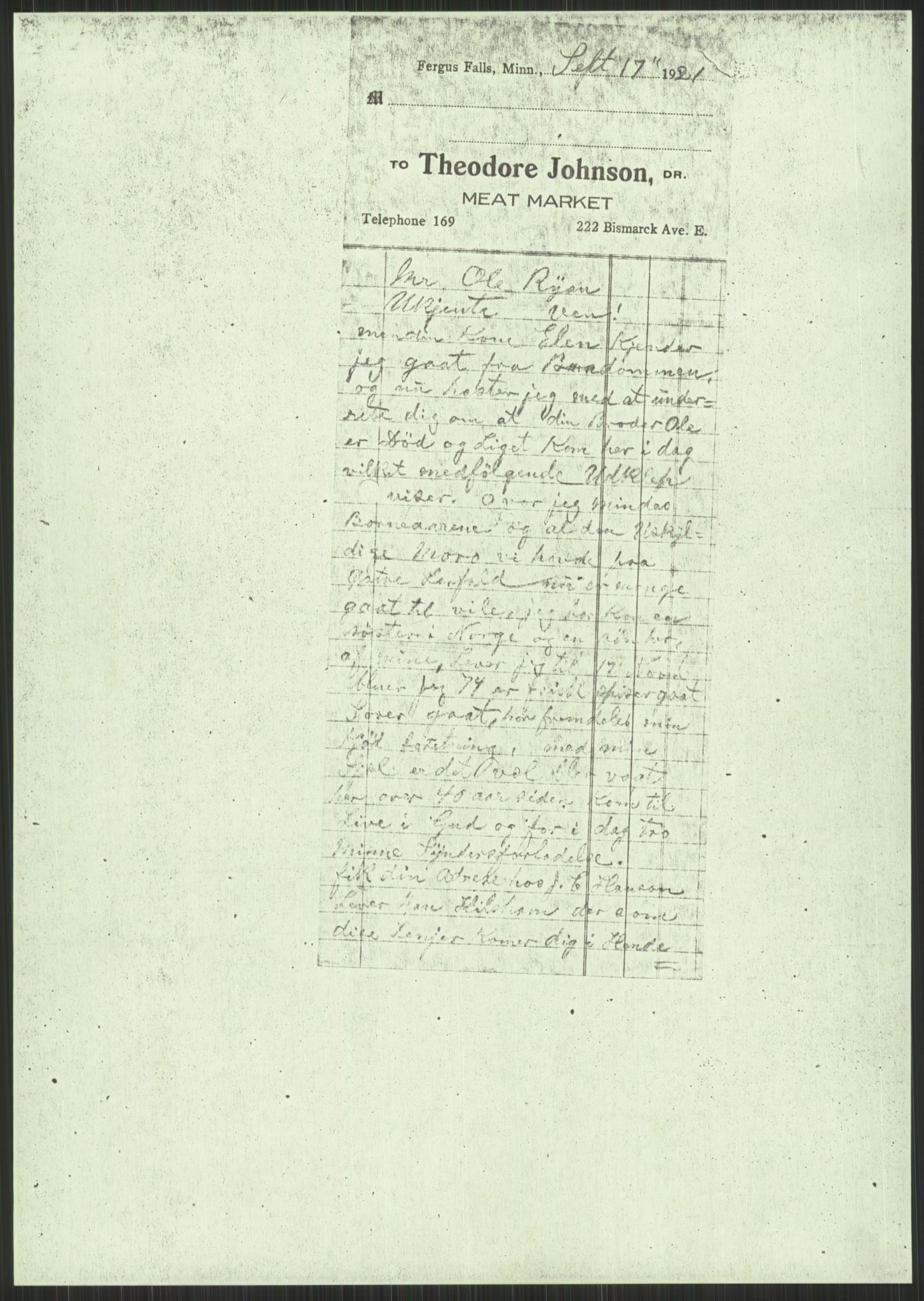 Samlinger til kildeutgivelse, Amerikabrevene, AV/RA-EA-4057/F/L0034: Innlån fra Nord-Trøndelag, 1838-1914, p. 169