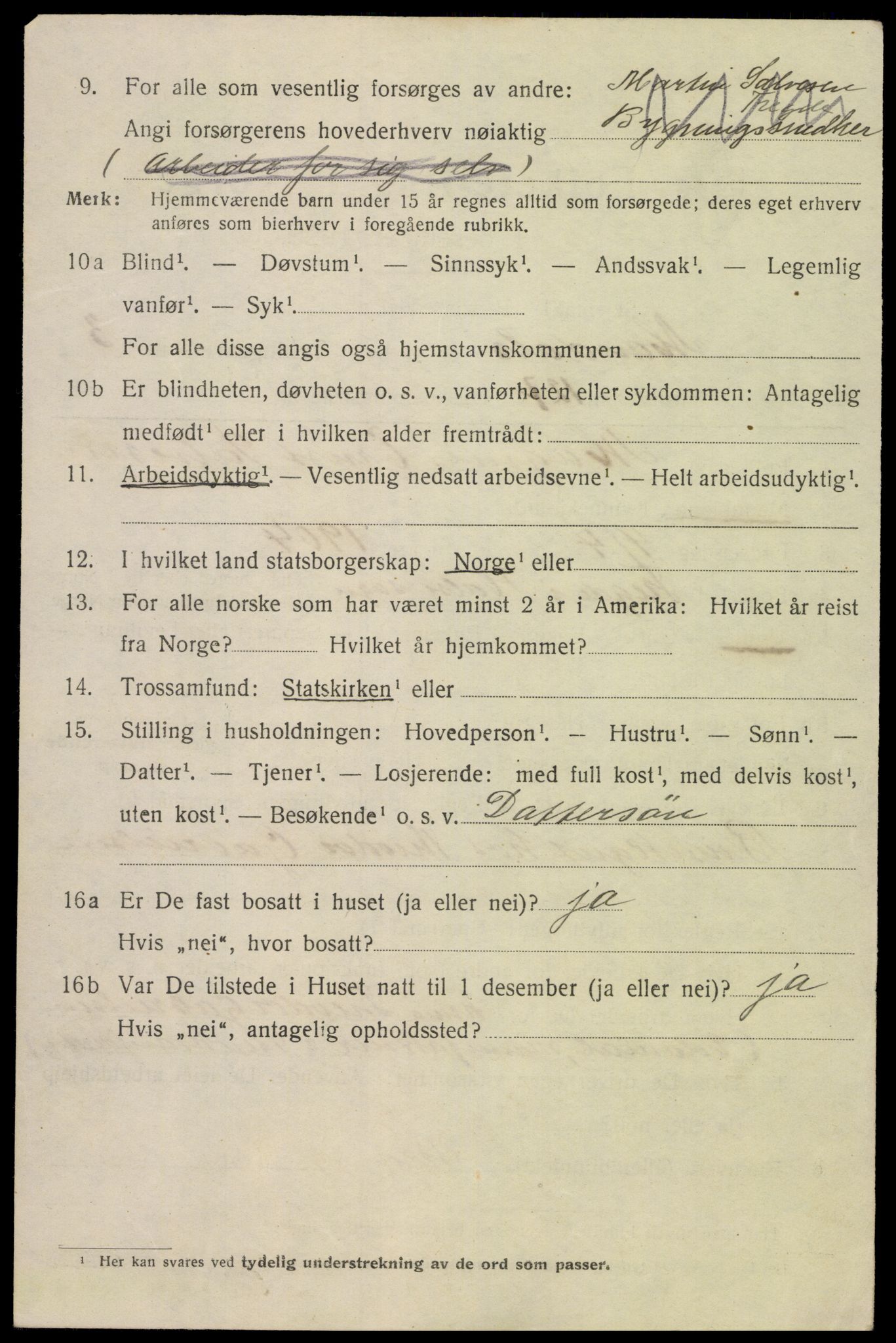 SAK, 1920 census for Mandal, 1920, p. 6900
