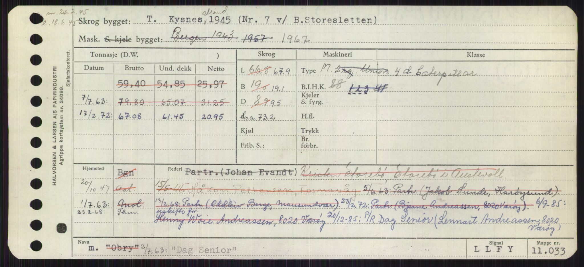 Sjøfartsdirektoratet med forløpere, Skipsmålingen, RA/S-1627/H/Ha/L0001/0002: Fartøy, A-Eig / Fartøy Bjør-Eig, p. 747