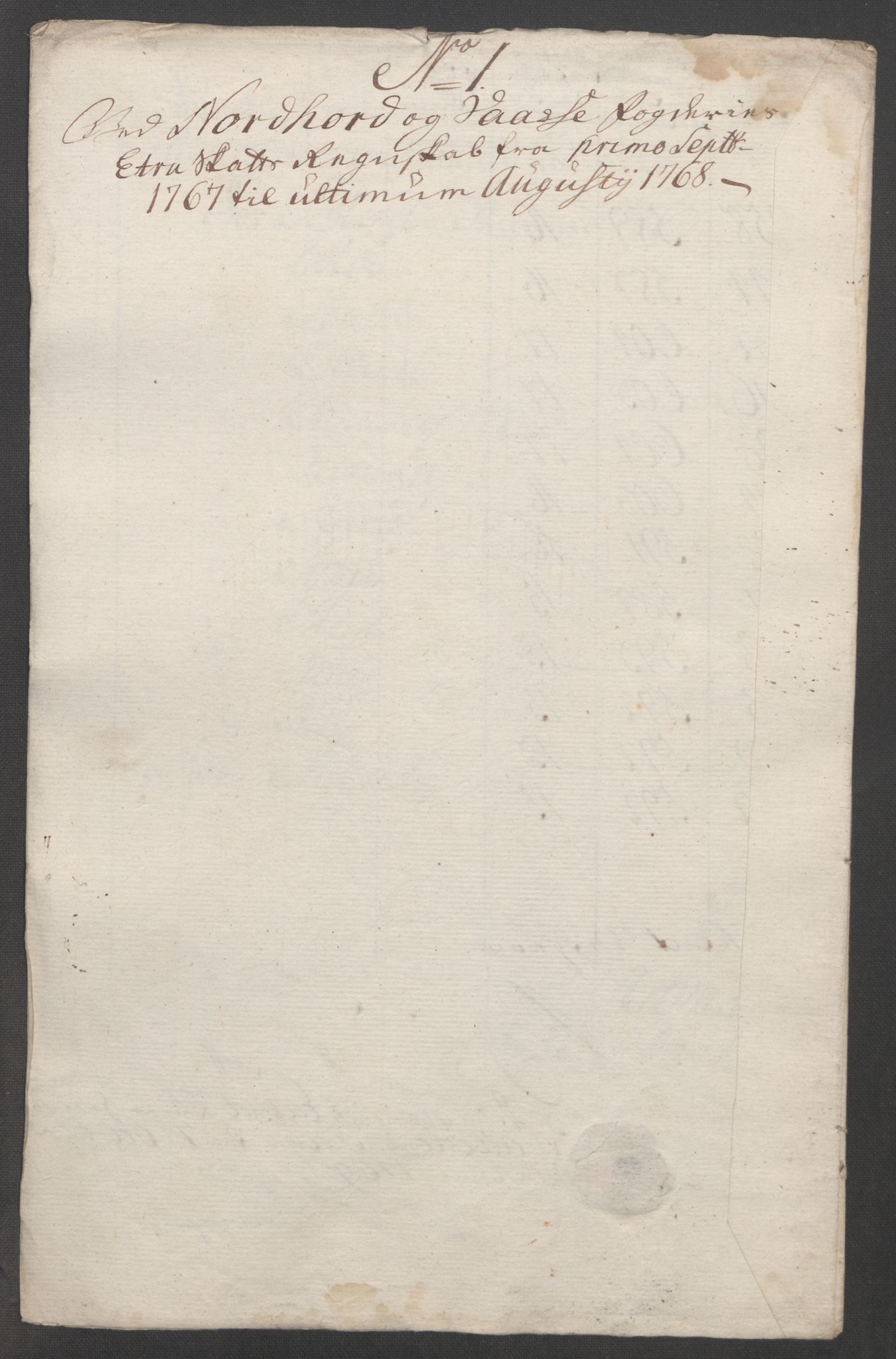 Rentekammeret inntil 1814, Reviderte regnskaper, Fogderegnskap, AV/RA-EA-4092/R51/L3303: Ekstraskatten Nordhordland og Voss, 1762-1772, p. 177