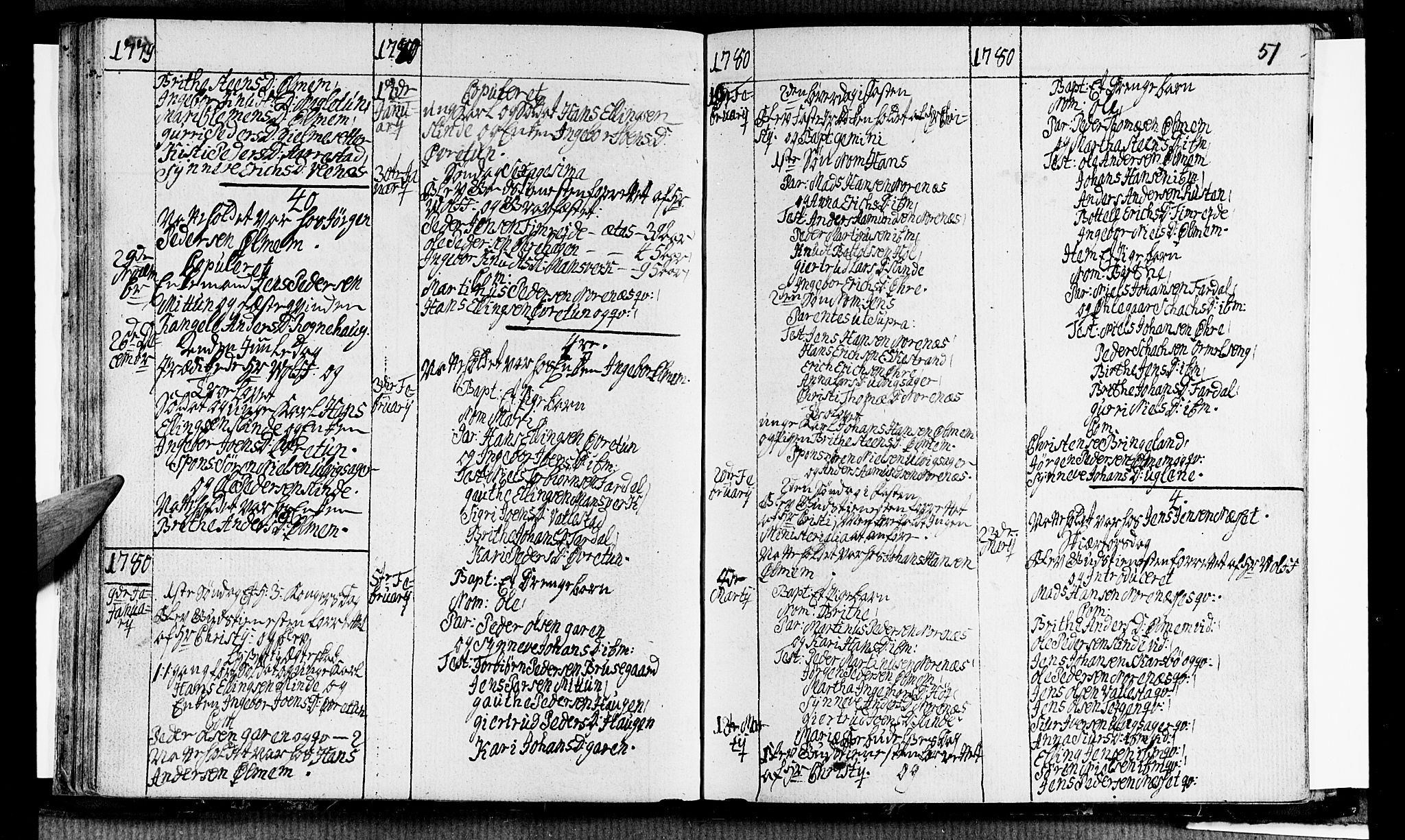 Sogndal sokneprestembete, SAB/A-81301/H/Haa/Haaa/L0006: Parish register (official) no. A 6, 1770-1782, p. 51