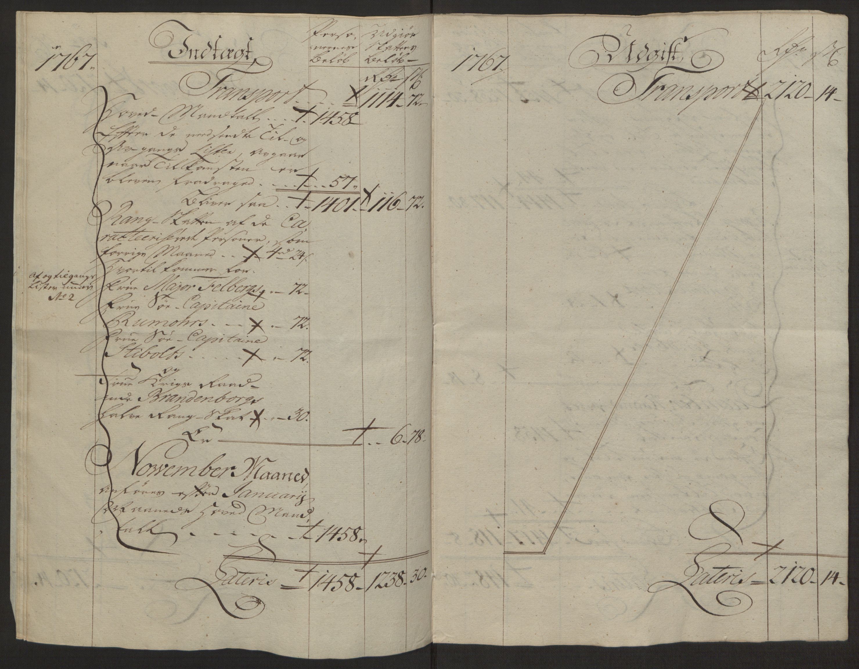 Rentekammeret inntil 1814, Reviderte regnskaper, Byregnskaper, AV/RA-EA-4066/R/Rg/L0144/0001: [G4] Kontribusjonsregnskap / Ekstraskatt, 1762-1767, p. 480