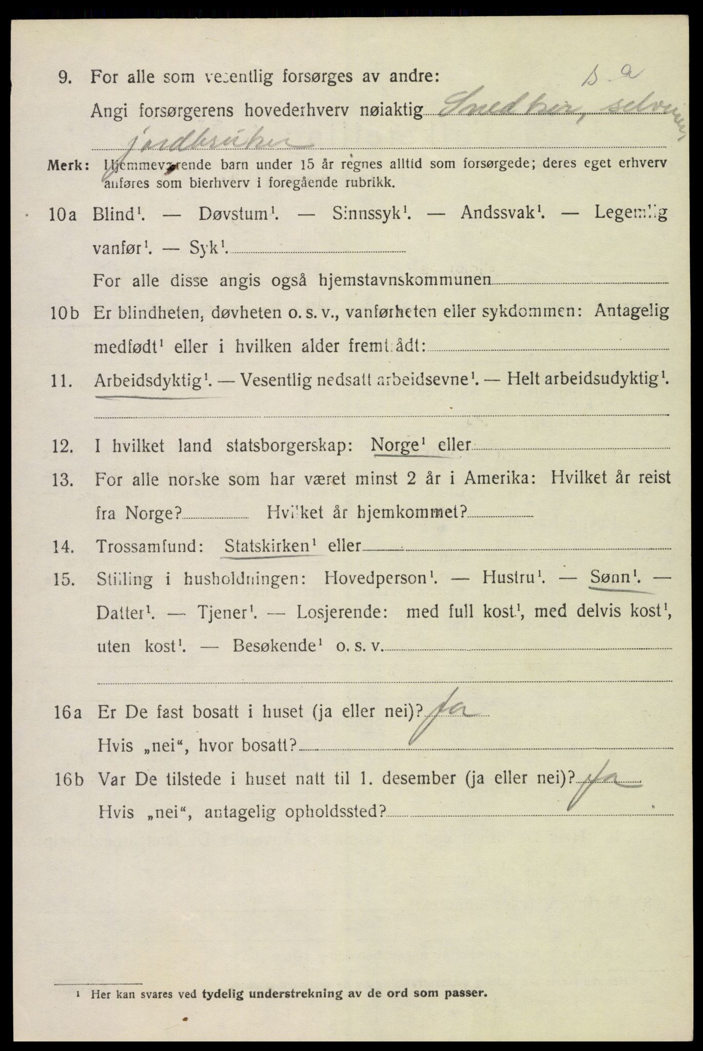 SAH, 1920 census for Furnes, 1920, p. 3388