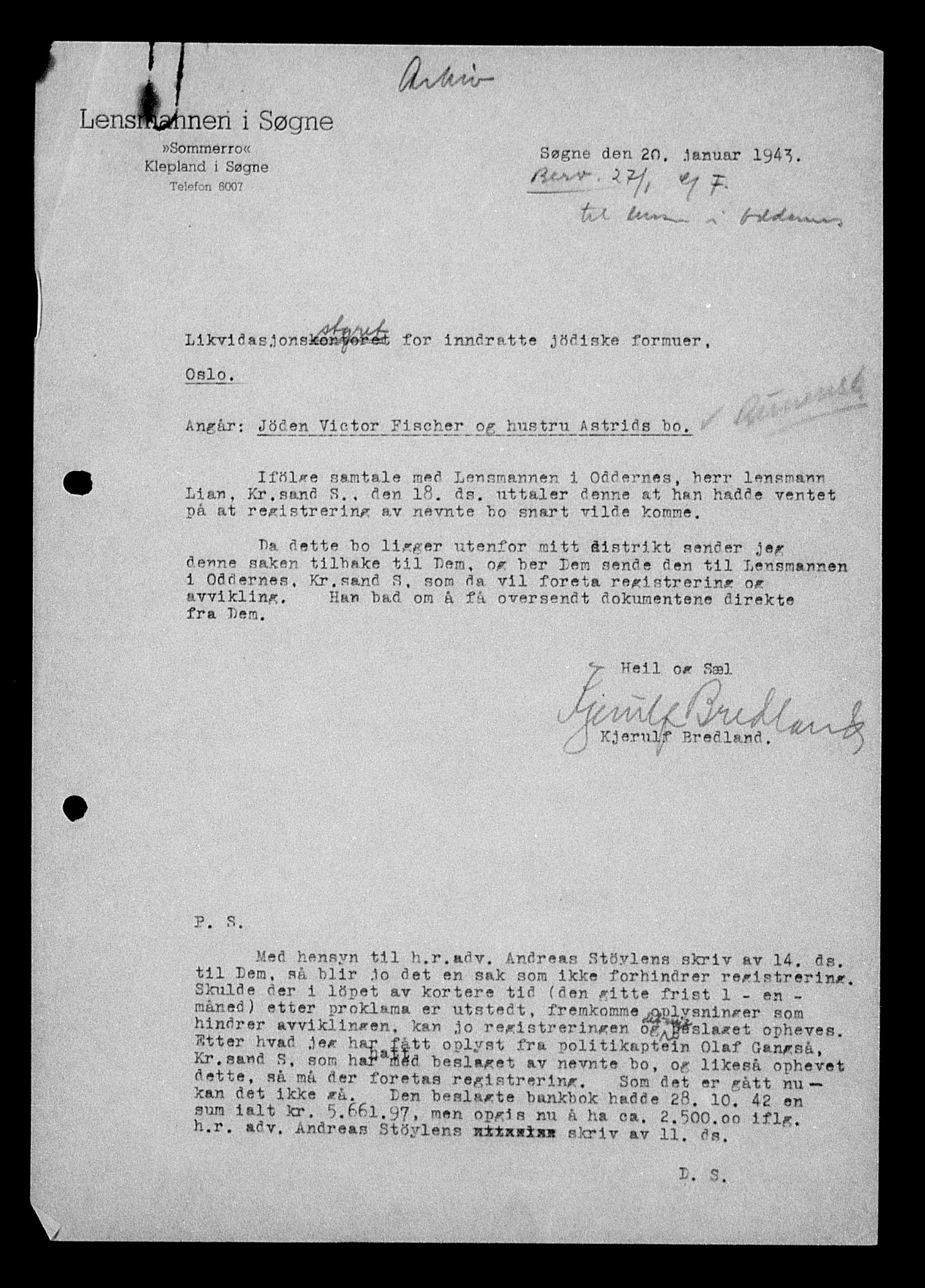 Justisdepartementet, Tilbakeføringskontoret for inndratte formuer, AV/RA-S-1564/H/Hc/Hcd/L0995: --, 1945-1947, p. 365