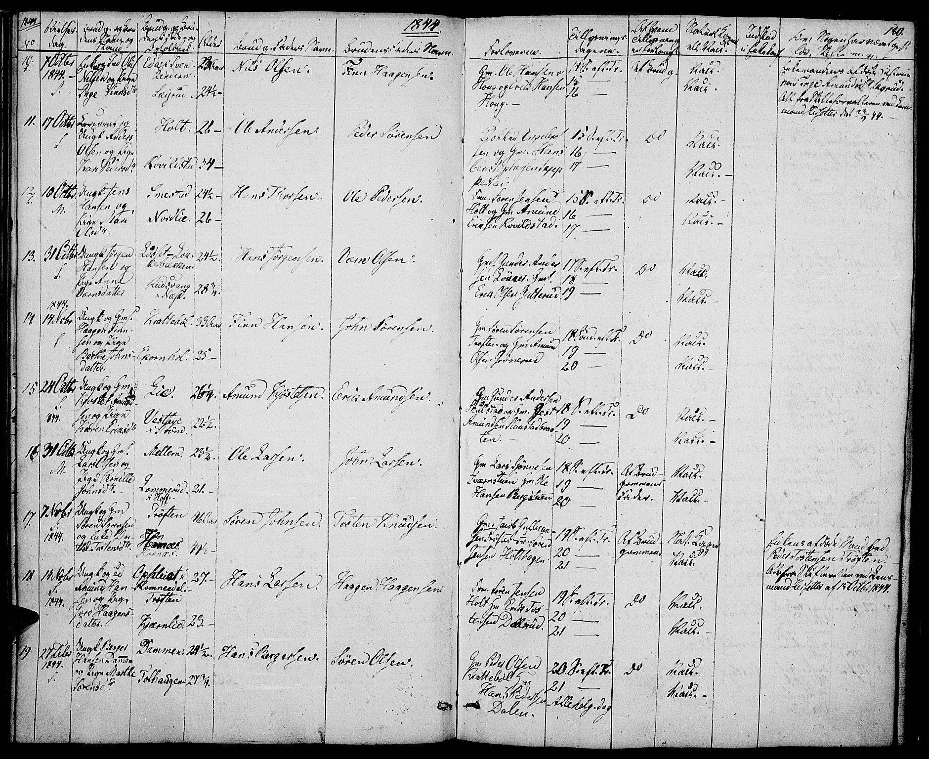 Nord-Odal prestekontor, AV/SAH-PREST-032/H/Ha/Haa/L0002: Parish register (official) no. 2, 1839-1850, p. 180