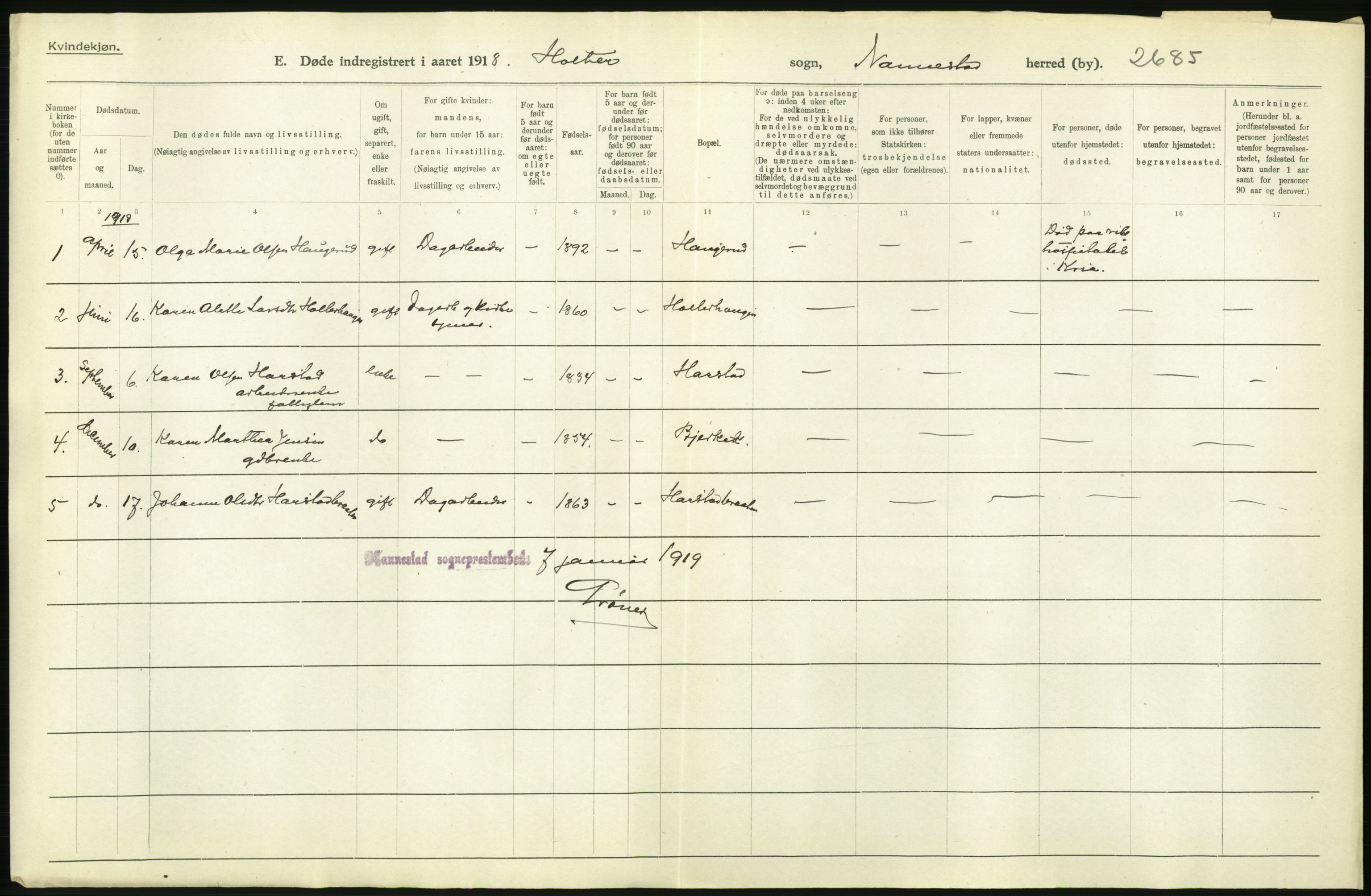 Statistisk sentralbyrå, Sosiodemografiske emner, Befolkning, AV/RA-S-2228/D/Df/Dfb/Dfbh/L0006: Akershus fylke: Døde. Bygder og byer., 1918, p. 654