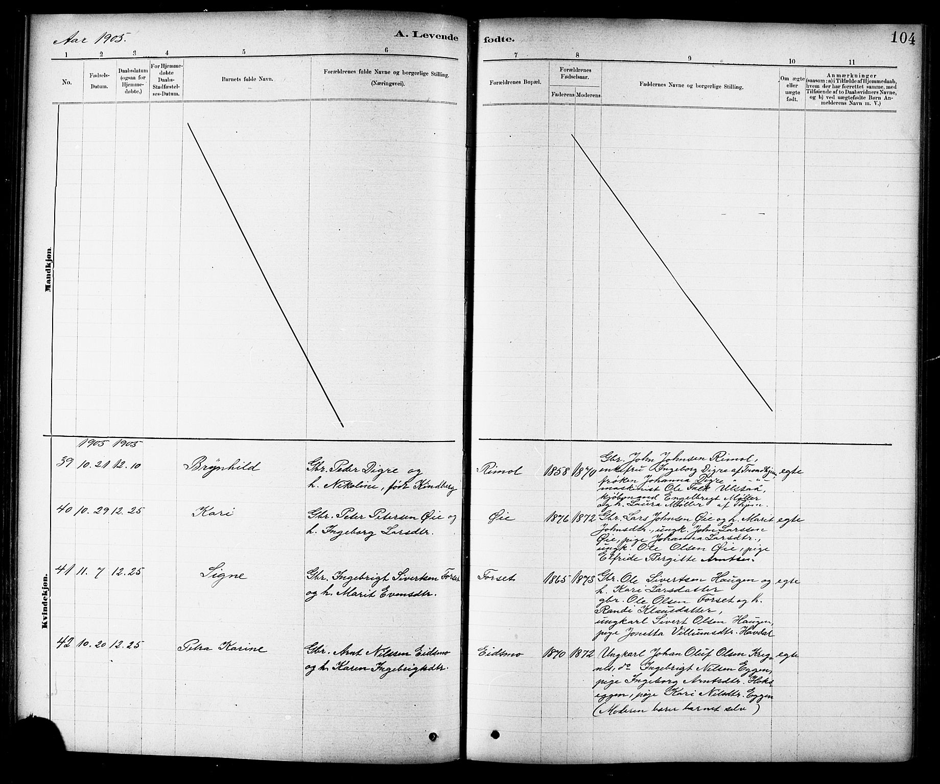 Ministerialprotokoller, klokkerbøker og fødselsregistre - Sør-Trøndelag, SAT/A-1456/691/L1094: Parish register (copy) no. 691C05, 1879-1911, p. 104
