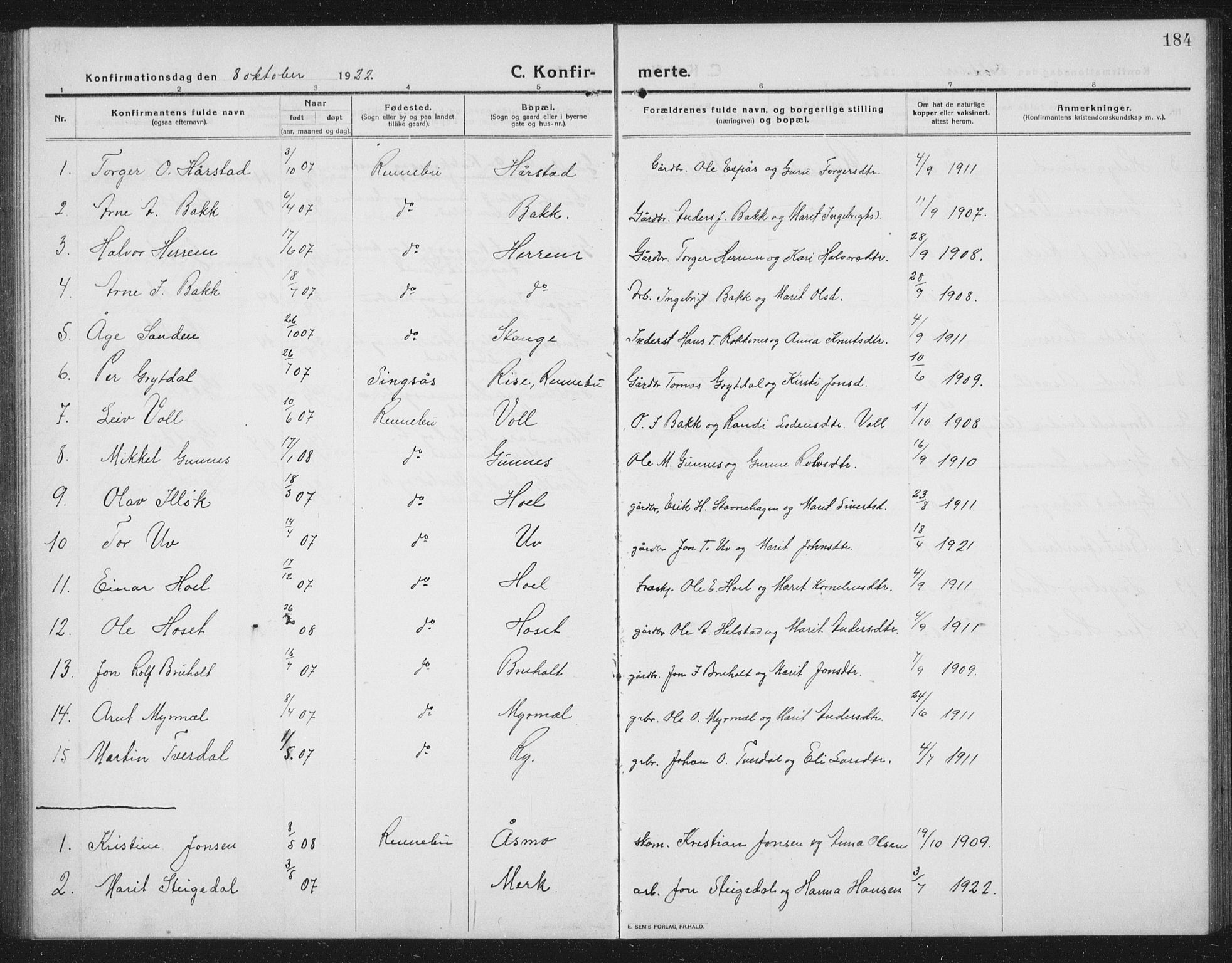 Ministerialprotokoller, klokkerbøker og fødselsregistre - Sør-Trøndelag, SAT/A-1456/674/L0877: Parish register (copy) no. 674C04, 1913-1940, p. 184