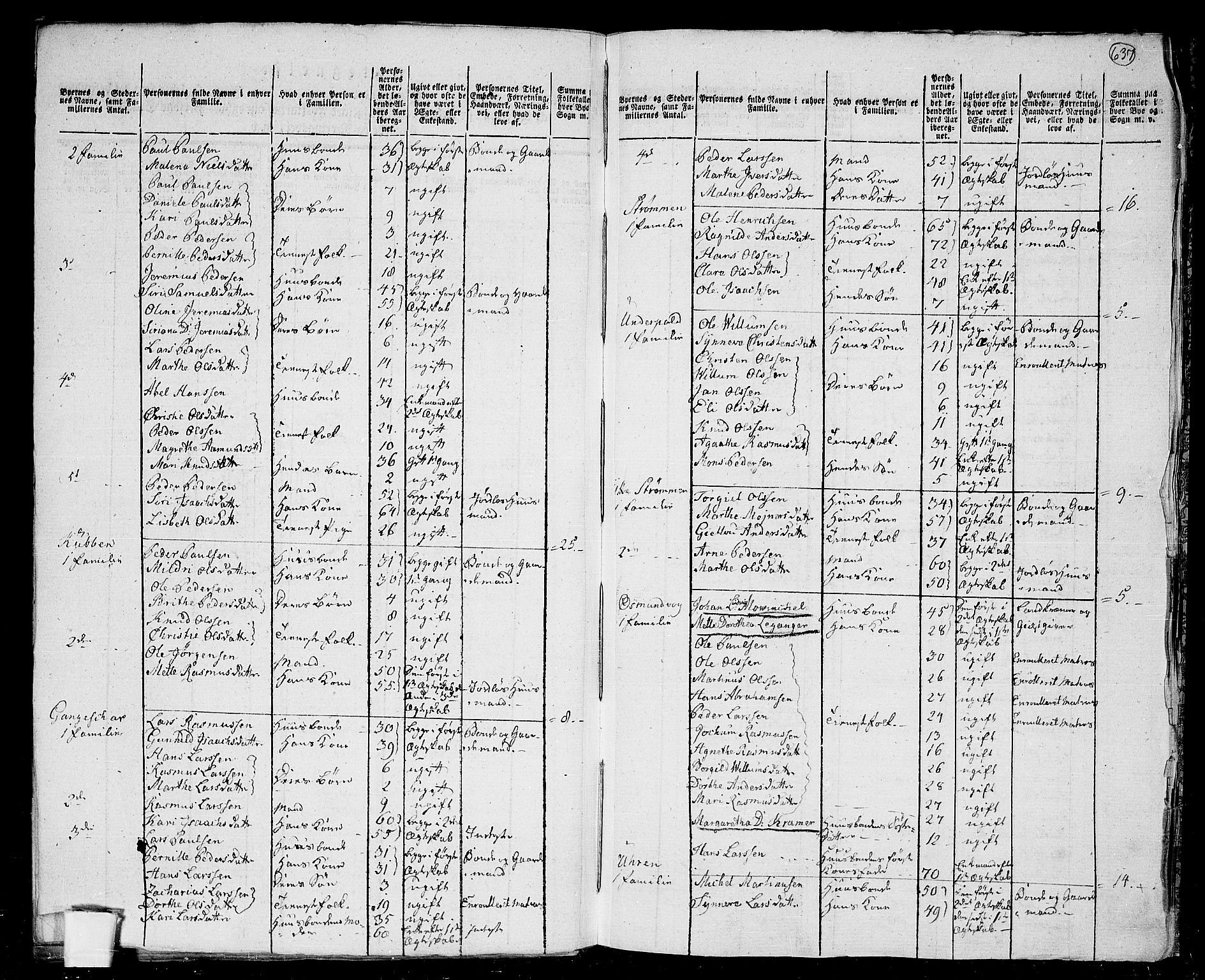 RA, 1801 census for 1441P Selje, 1801, p. 636b-637a