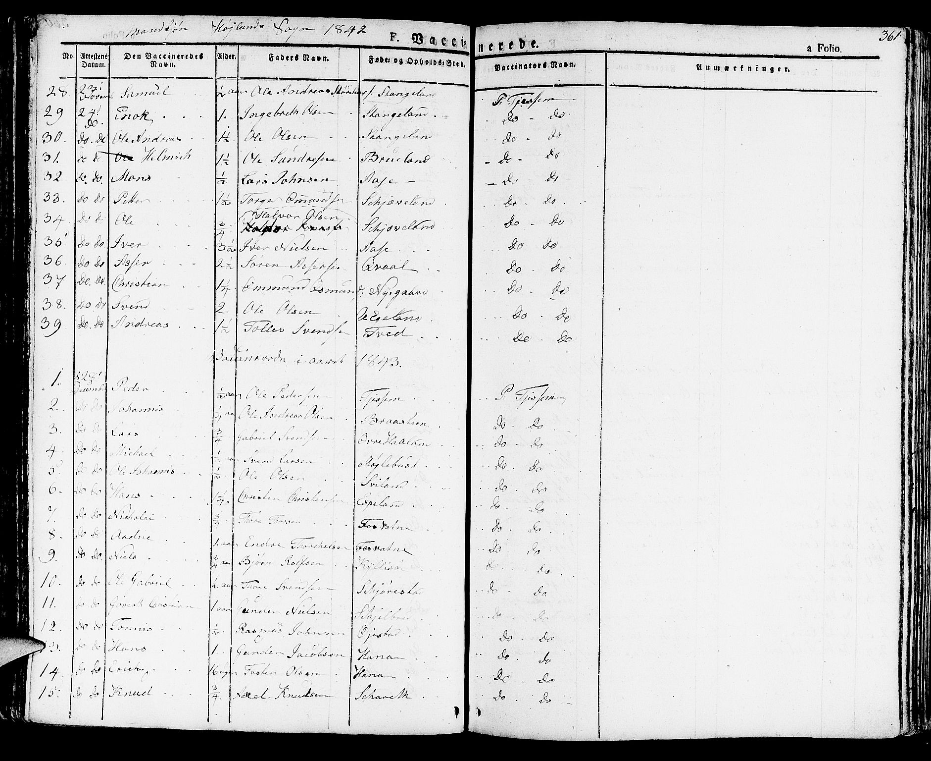 Høyland sokneprestkontor, SAST/A-101799/001/30BA/L0007: Parish register (official) no. A 7 /1, 1825-1841, p. 361