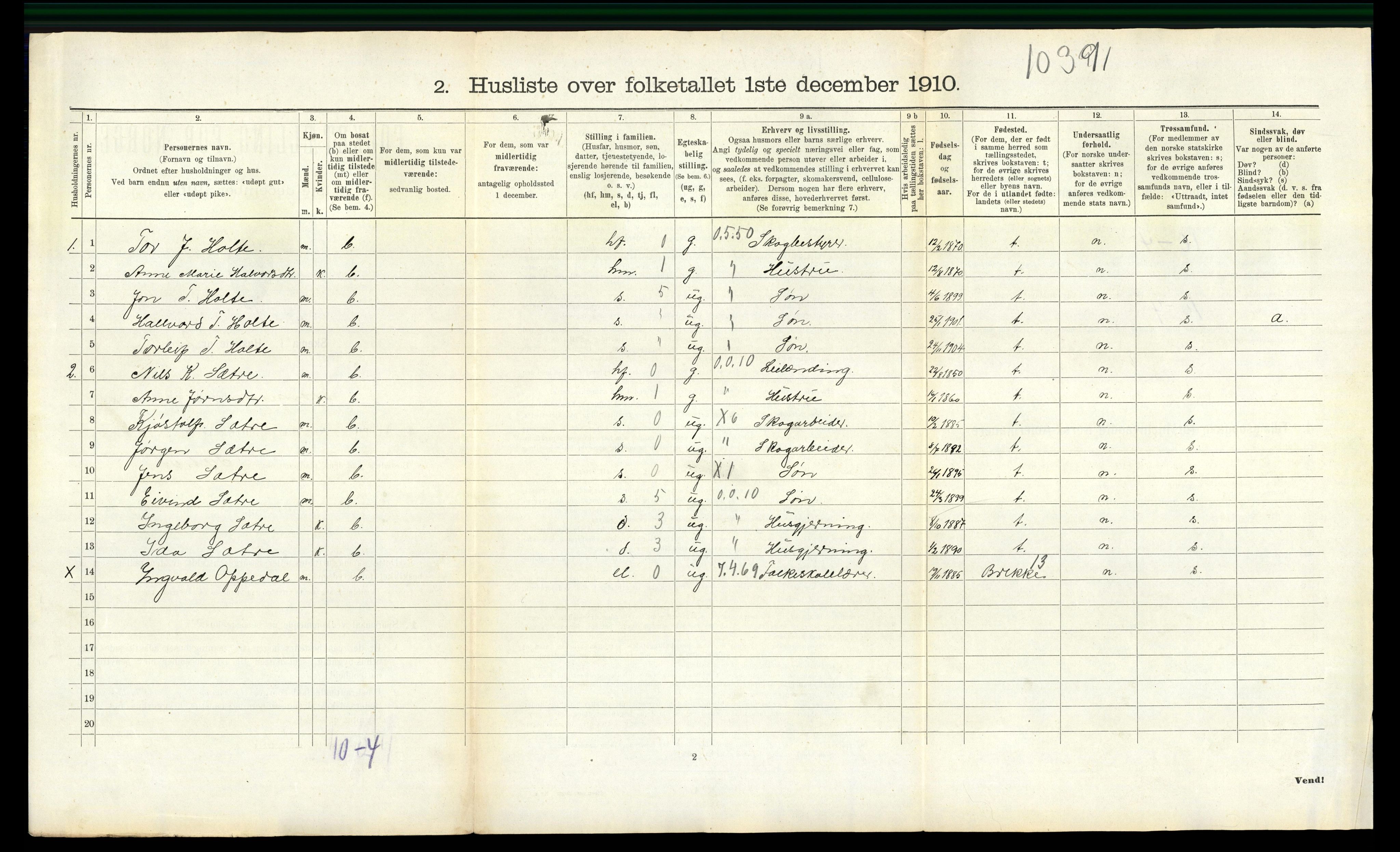 RA, 1910 census for Drangedal, 1910, p. 738