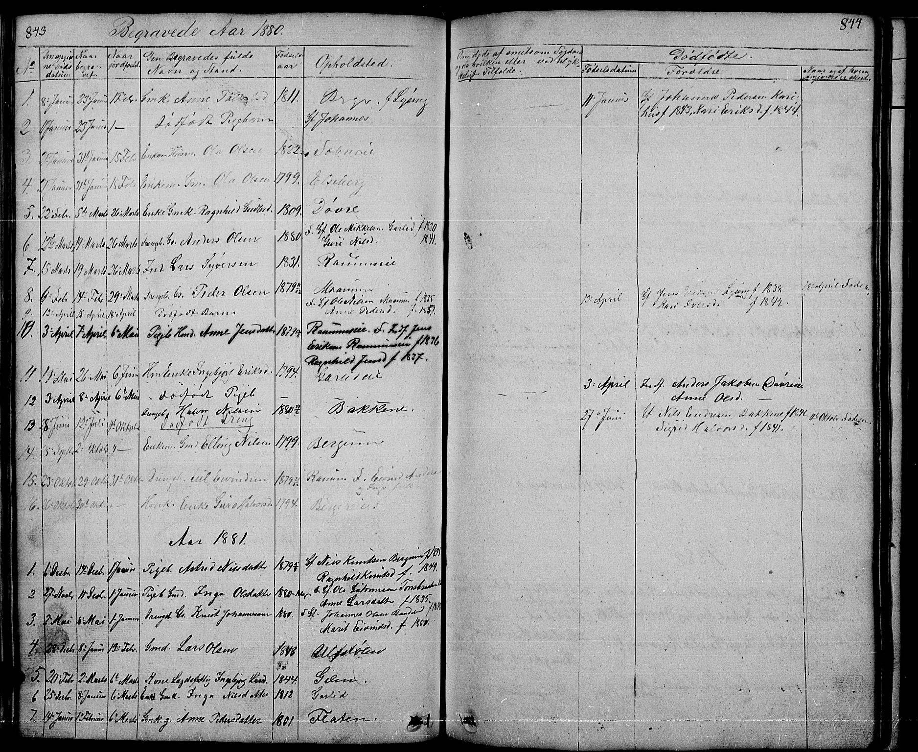 Nord-Aurdal prestekontor, SAH/PREST-132/H/Ha/Hab/L0001: Parish register (copy) no. 1, 1834-1887, p. 843-844