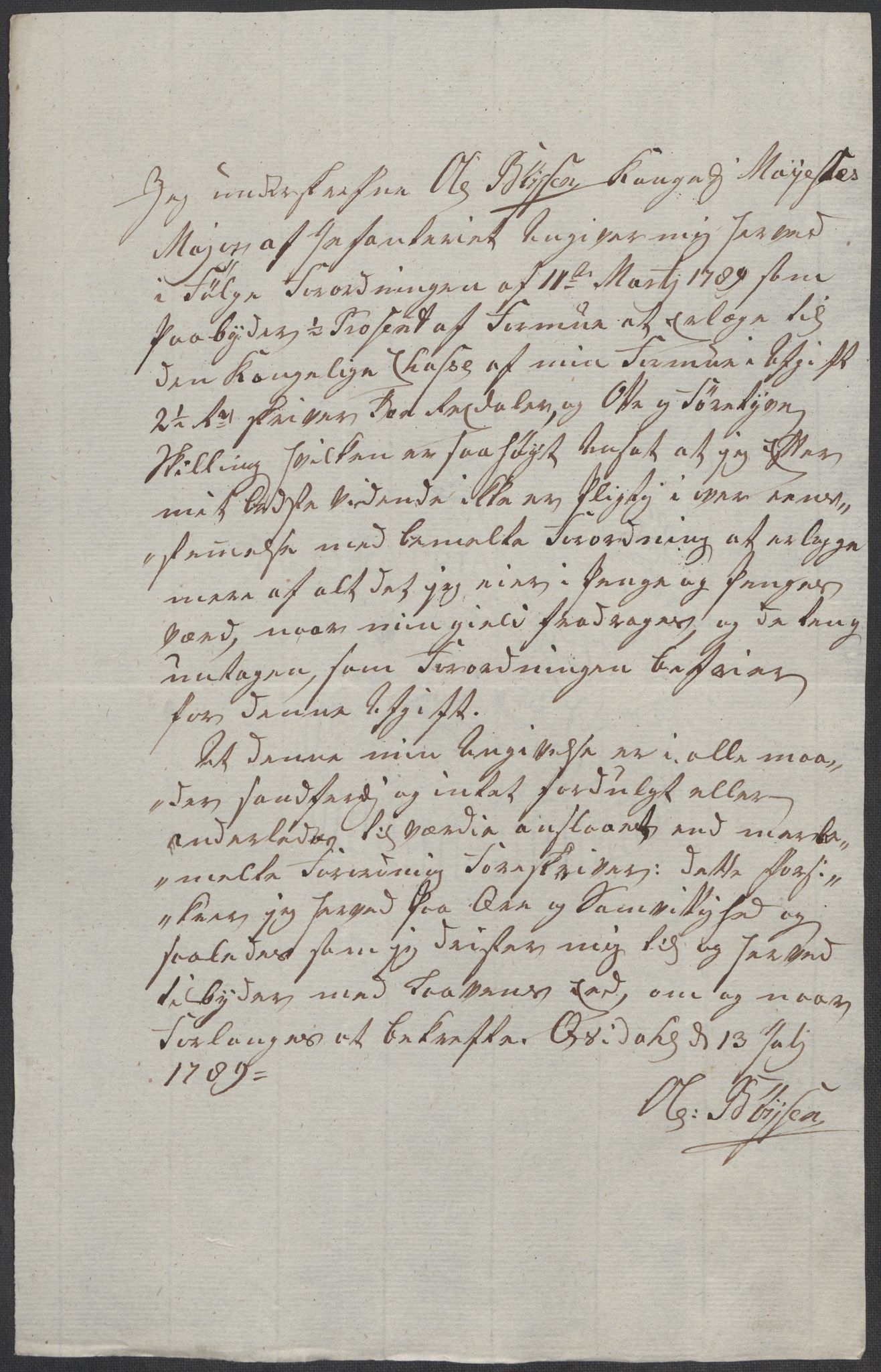 Rentekammeret inntil 1814, Reviderte regnskaper, Mindre regnskaper, AV/RA-EA-4068/Rf/Rfe/L0010: Fosen fogderi, Gudbrandsdalen fogderi, 1789, p. 95