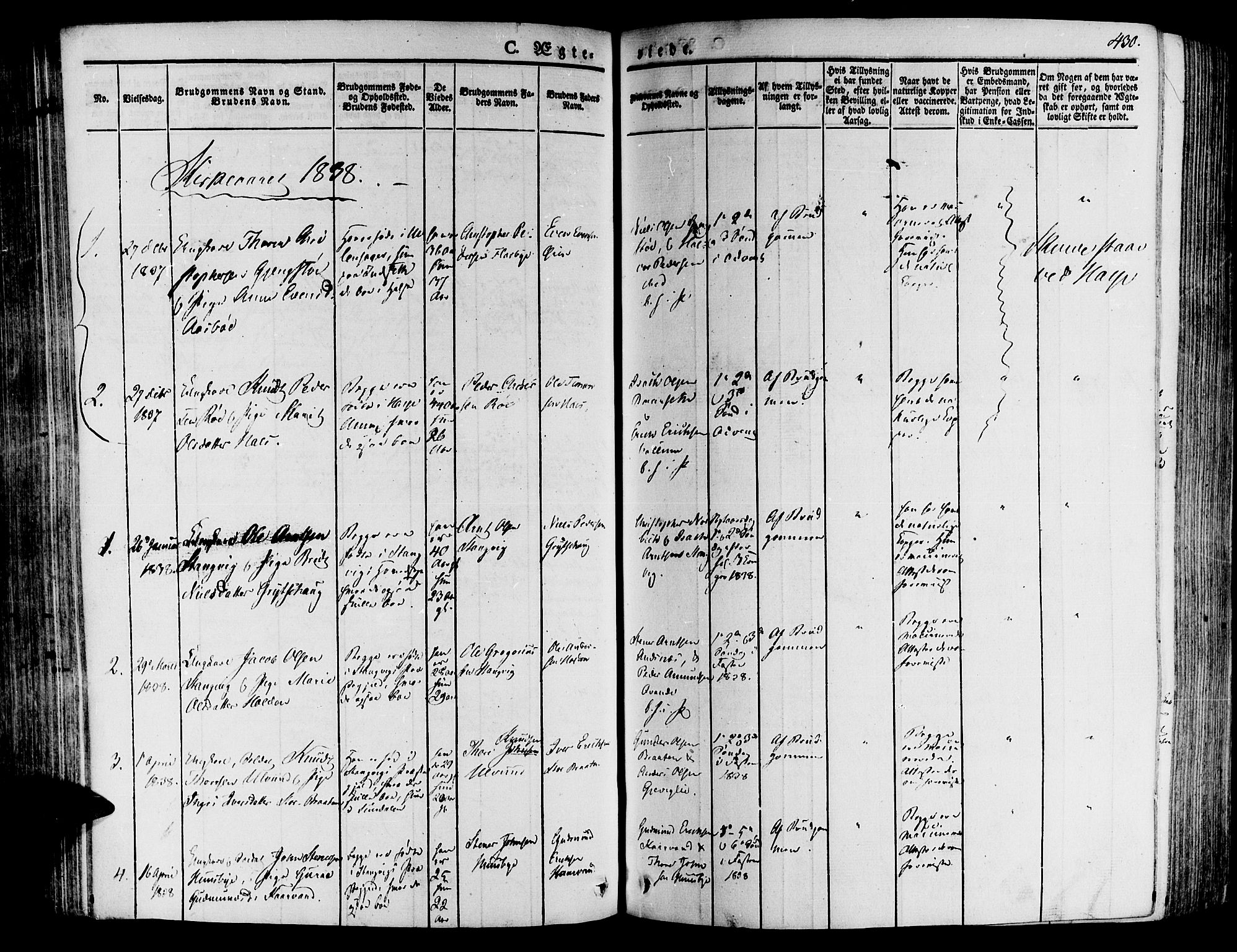 Ministerialprotokoller, klokkerbøker og fødselsregistre - Møre og Romsdal, SAT/A-1454/592/L1024: Parish register (official) no. 592A03 /1, 1831-1849, p. 430