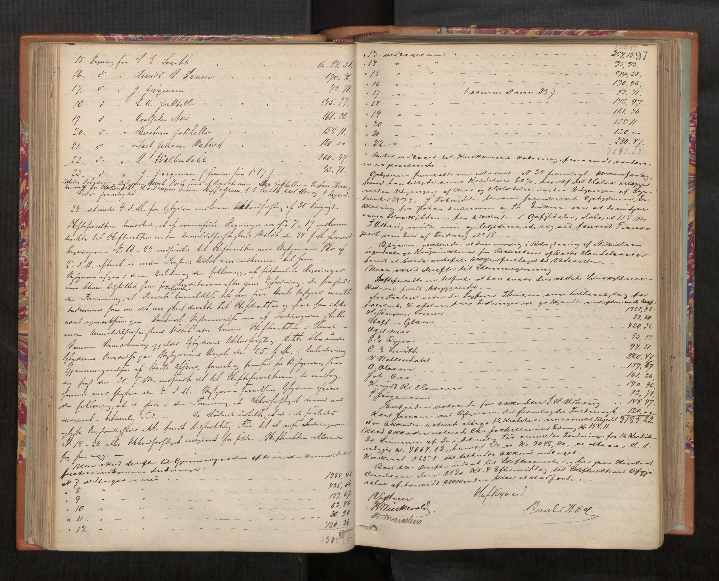 Salten sorenskriveri, AV/SAT-A-4578/1/3/3B/L0008: Skiftebehandlingsprotokoll, 1872-1891, p. 97