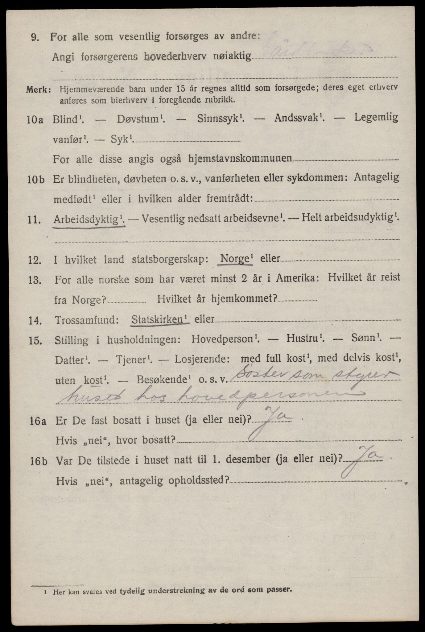 SAST, 1920 census for Skåre, 1920, p. 6833