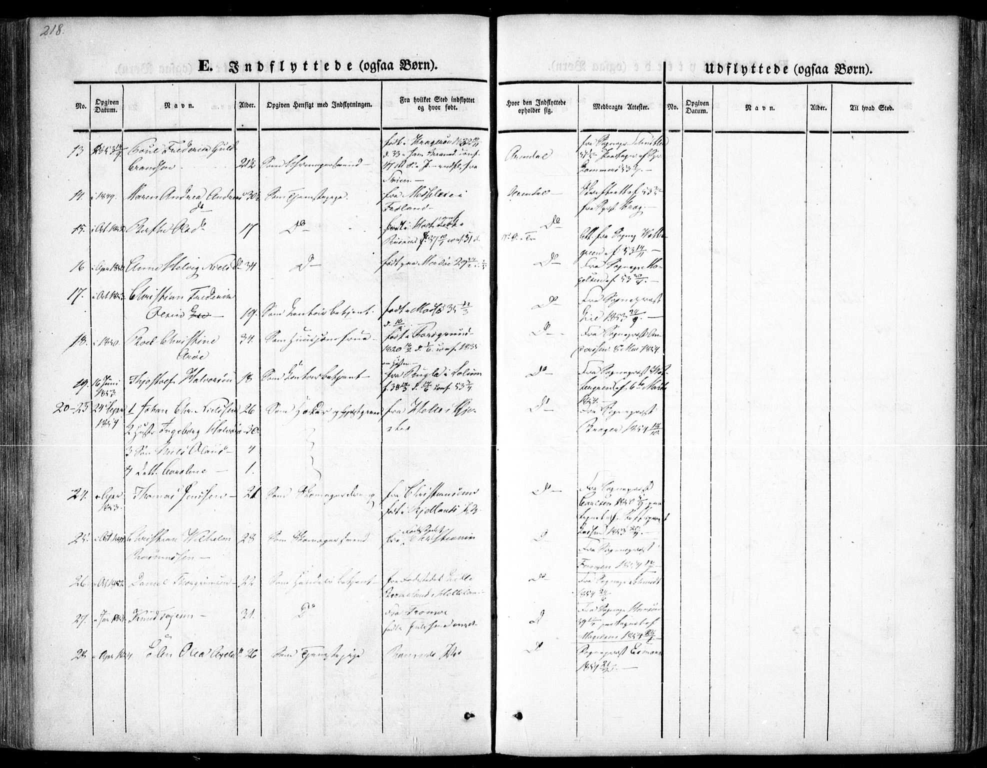 Arendal sokneprestkontor, Trefoldighet, AV/SAK-1111-0040/F/Fa/L0005: Parish register (official) no. A 5, 1838-1854, p. 318