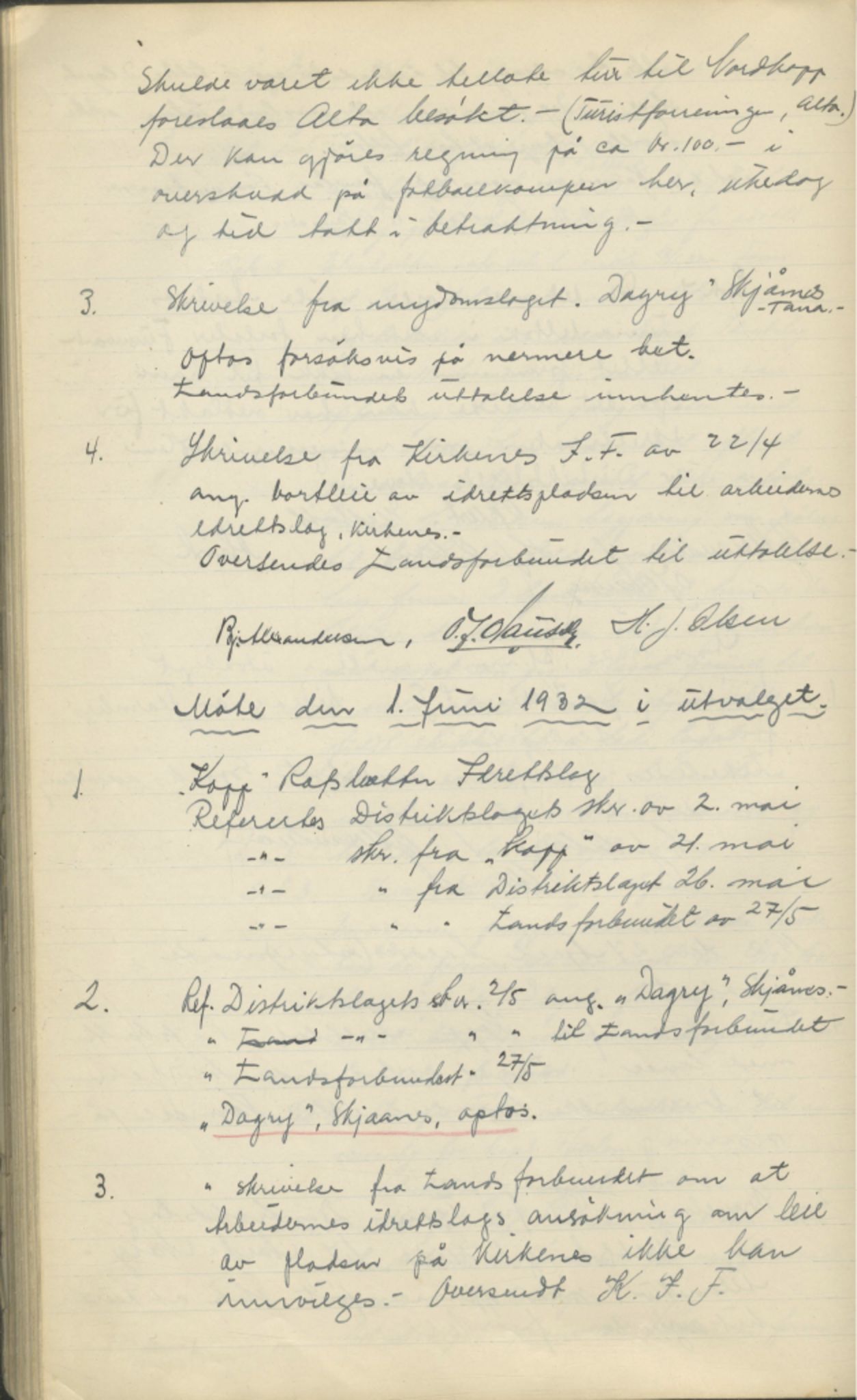 Finnmark Distriktslag for Idrett, FMFB/A-1040/A/L0001: Møteprotokoll, 1919-1940, p. 141