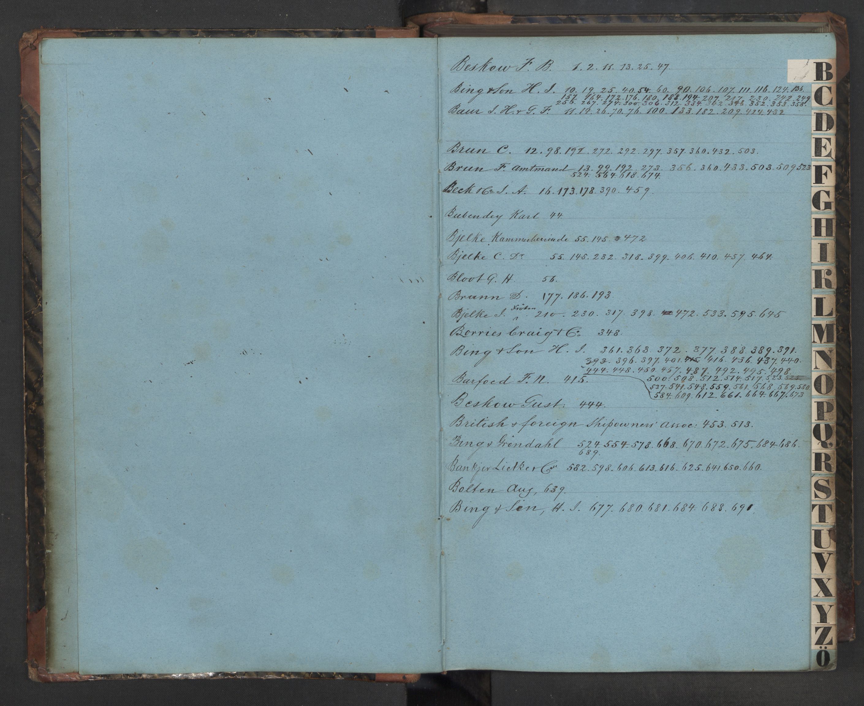 Hoë, Herman & Co, AV/SAT-PA-0280/11/L0022: Kopibok, utenriks, 1863-1872
