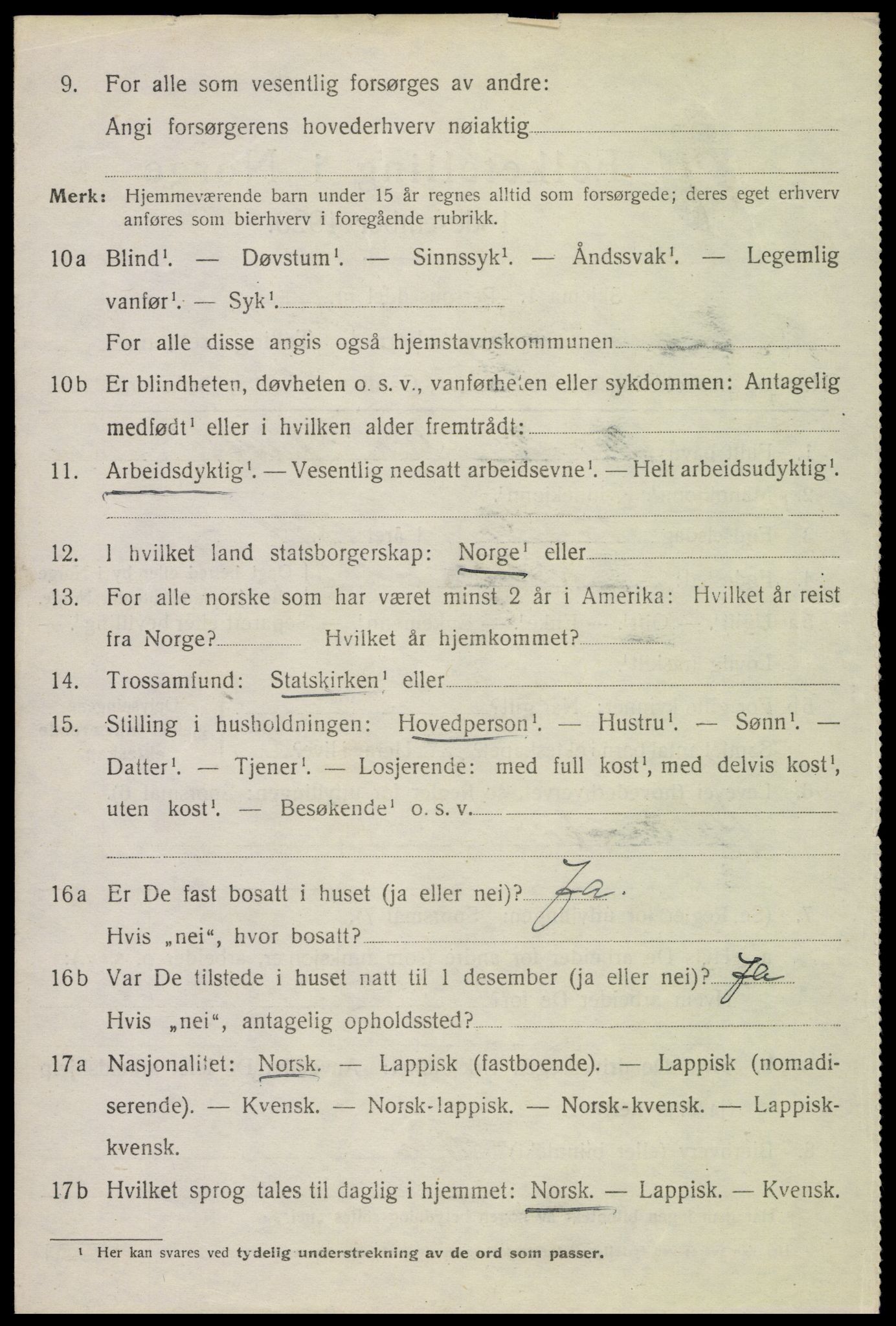 SAT, 1920 census for Borge, 1920, p. 8698