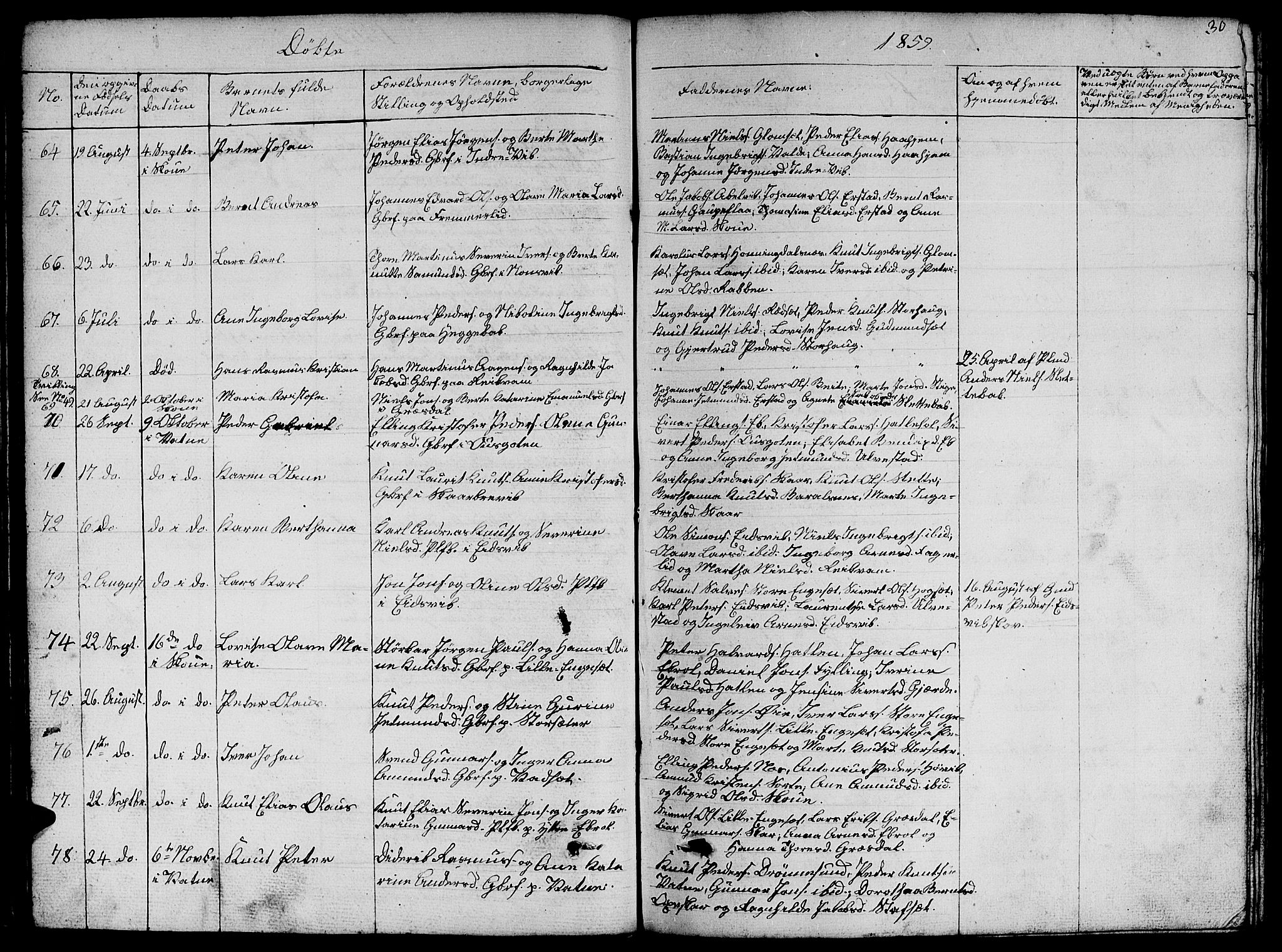 Ministerialprotokoller, klokkerbøker og fødselsregistre - Møre og Romsdal, AV/SAT-A-1454/524/L0363: Parish register (copy) no. 524C04, 1855-1864, p. 30