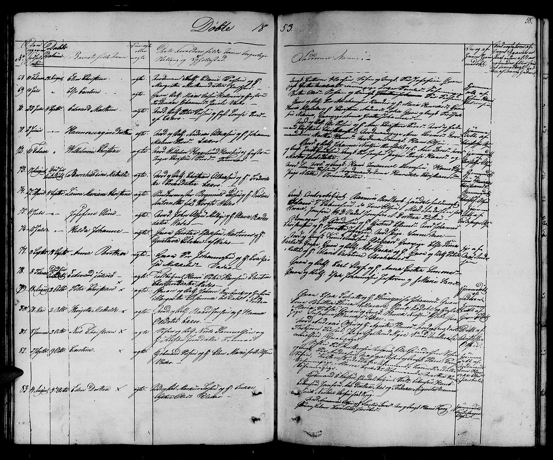 Vadsø sokneprestkontor, SATØ/S-1325/H/Hb/L0001klokker: Parish register (copy) no. 1, 1843-1853, p. 58