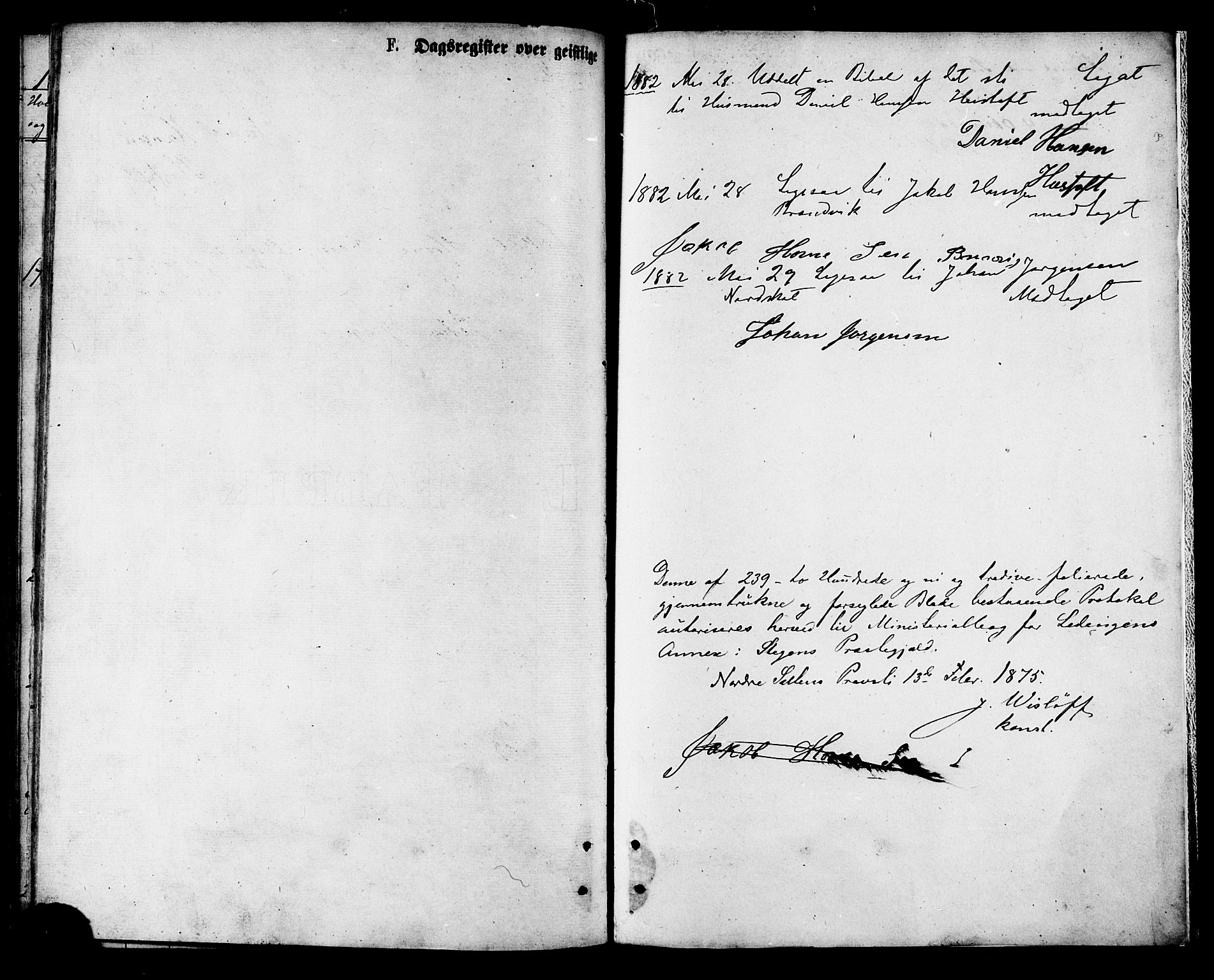 Ministerialprotokoller, klokkerbøker og fødselsregistre - Nordland, AV/SAT-A-1459/857/L0821: Parish register (official) no. 857A01, 1875-1889