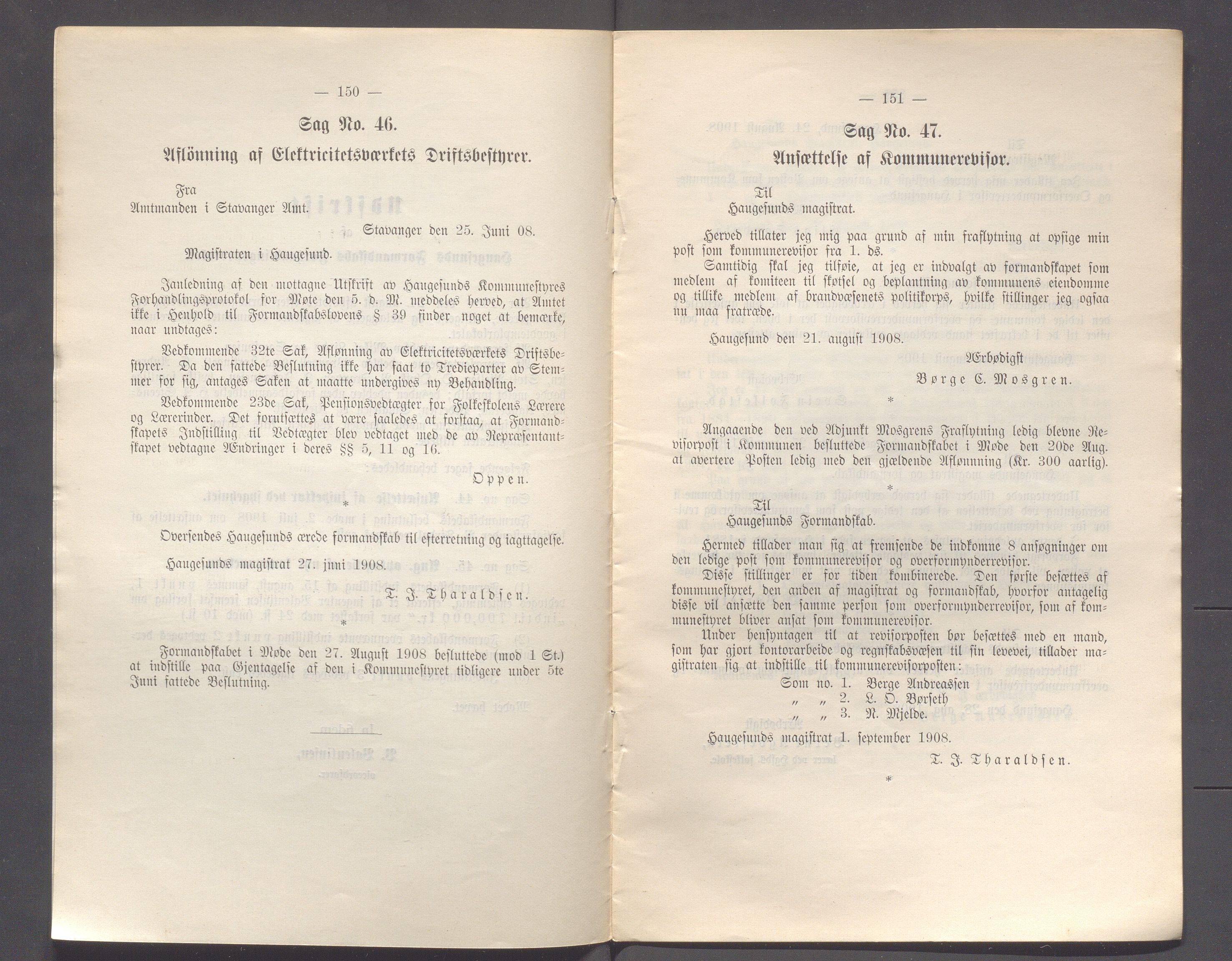 Haugesund kommune - Formannskapet og Bystyret, IKAR/A-740/A/Abb/L0002: Bystyreforhandlinger, 1908-1917, p. 58