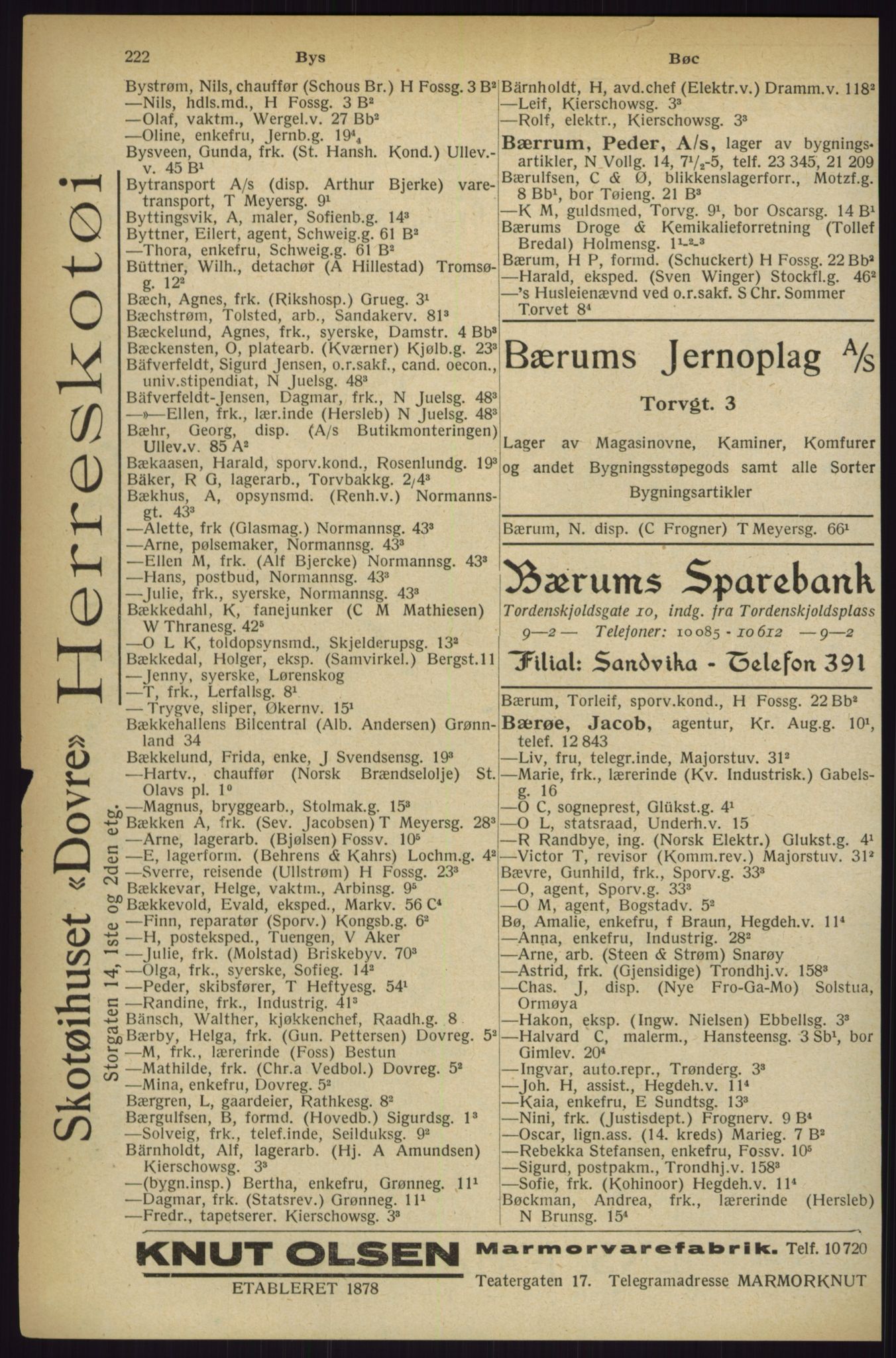 Kristiania/Oslo adressebok, PUBL/-, 1927, p. 222