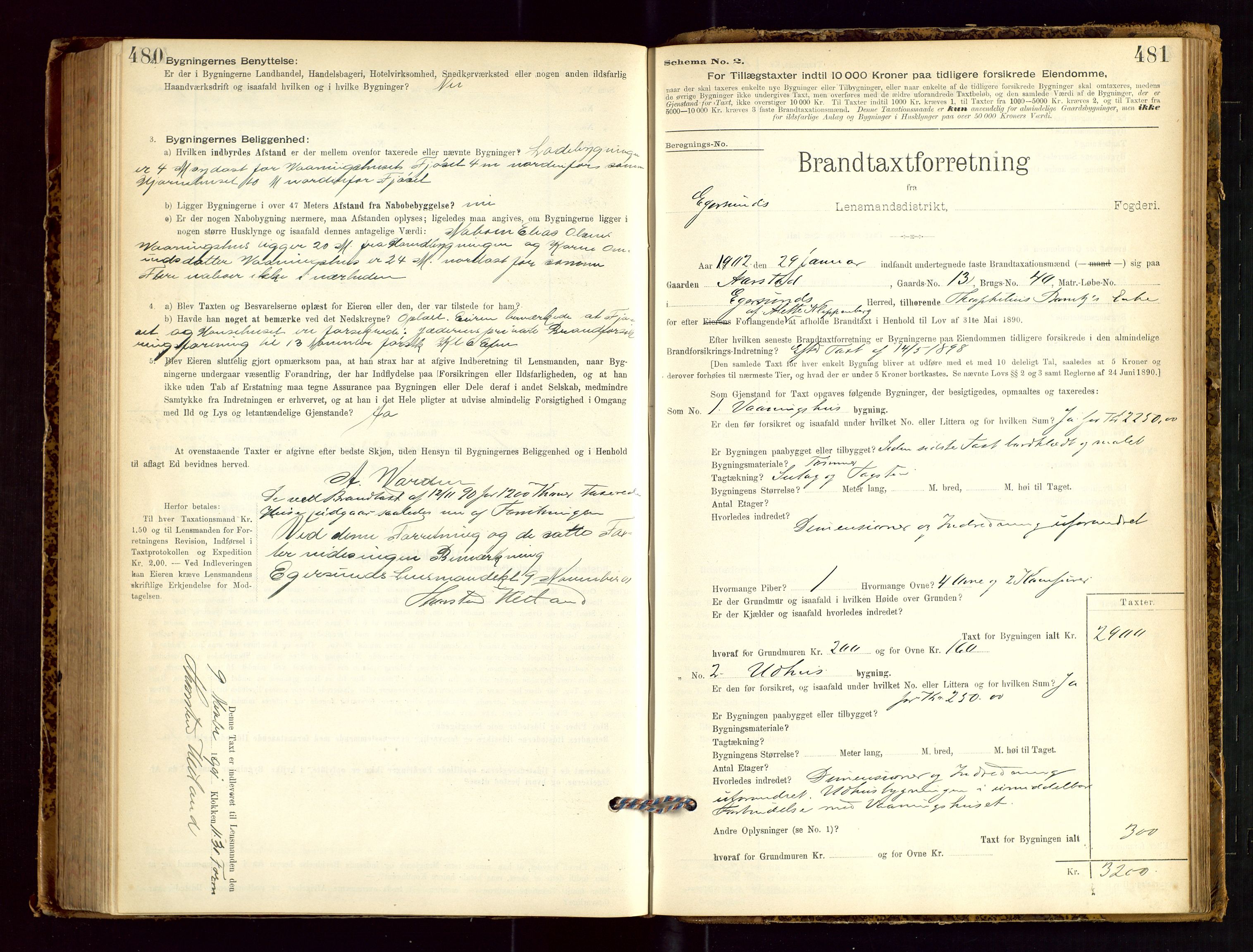 Eigersund lensmannskontor, SAST/A-100171/Gob/L0001: Skjemaprotokoll, 1894-1909, p. 480-481