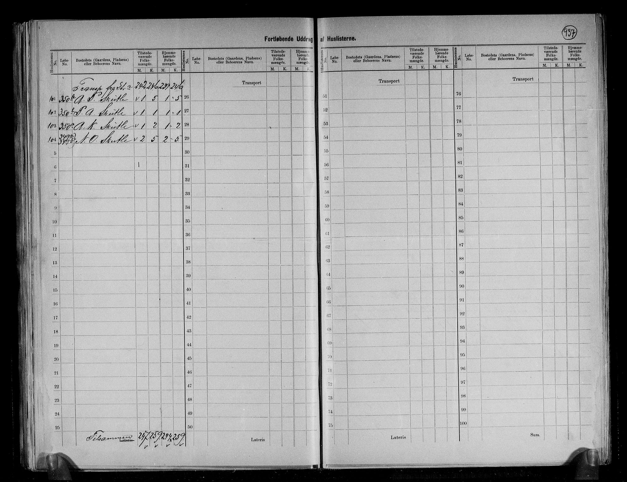 RA, 1891 census for 1235 Voss, 1891, p. 29