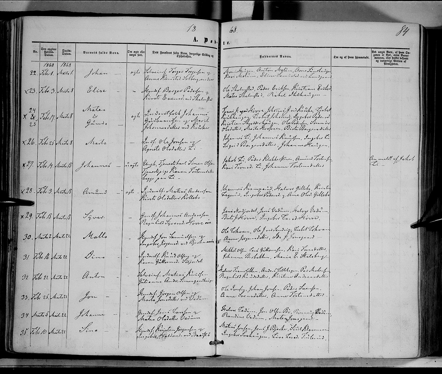 Øyer prestekontor, SAH/PREST-084/H/Ha/Haa/L0006: Parish register (official) no. 6, 1858-1874, p. 84