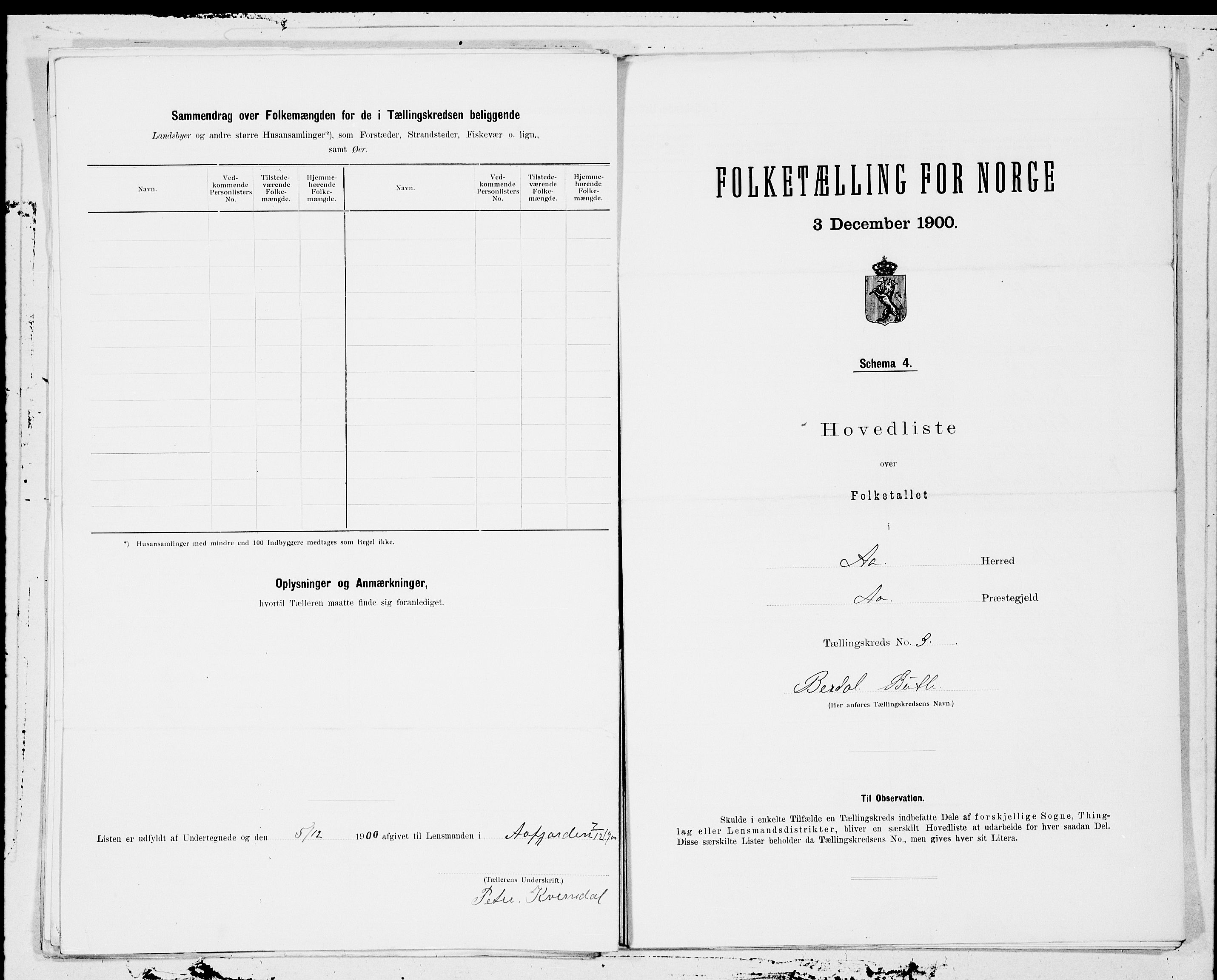 SAT, 1900 census for Aa, 1900, p. 6