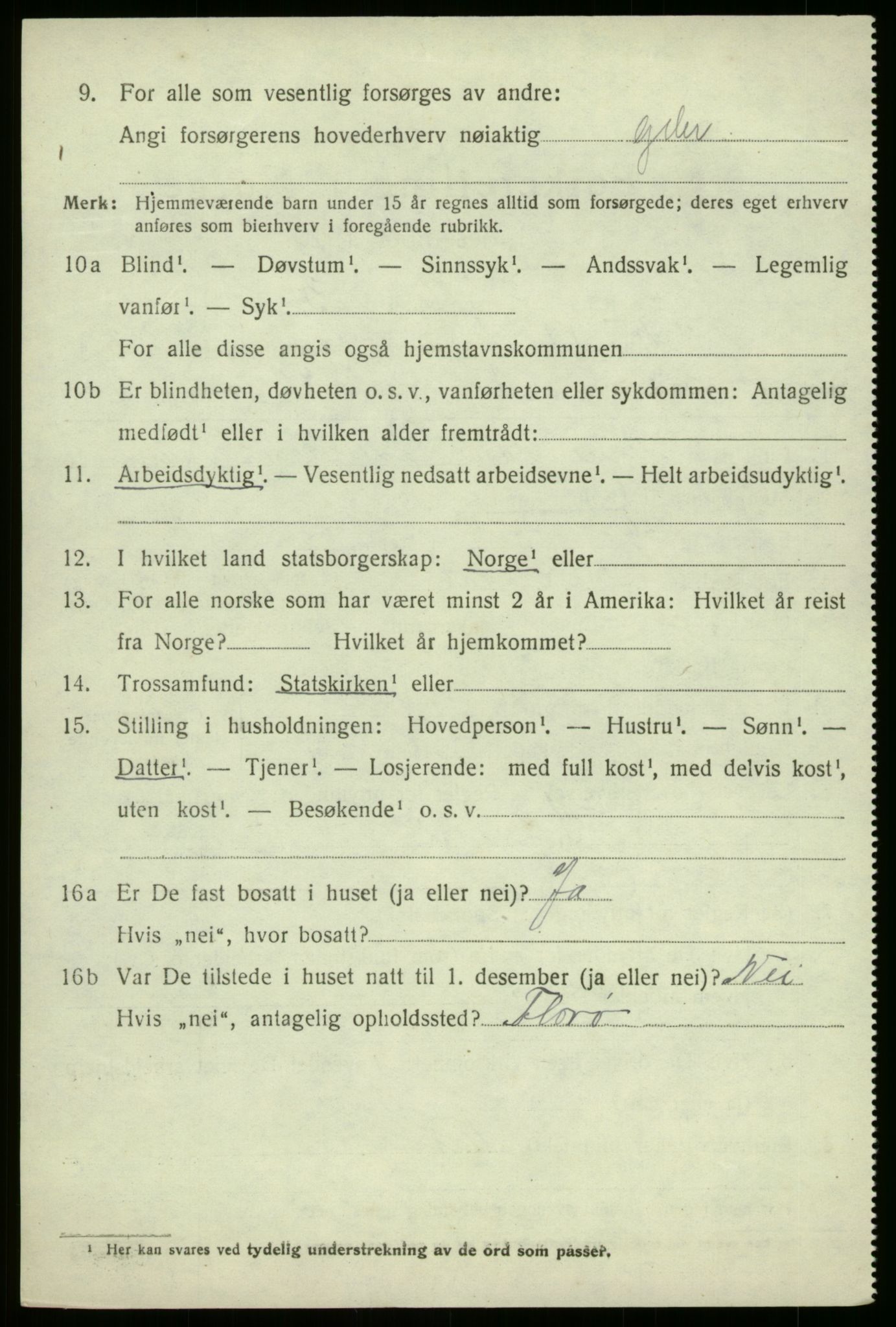 SAB, 1920 census for Naustdal, 1920, p. 1720