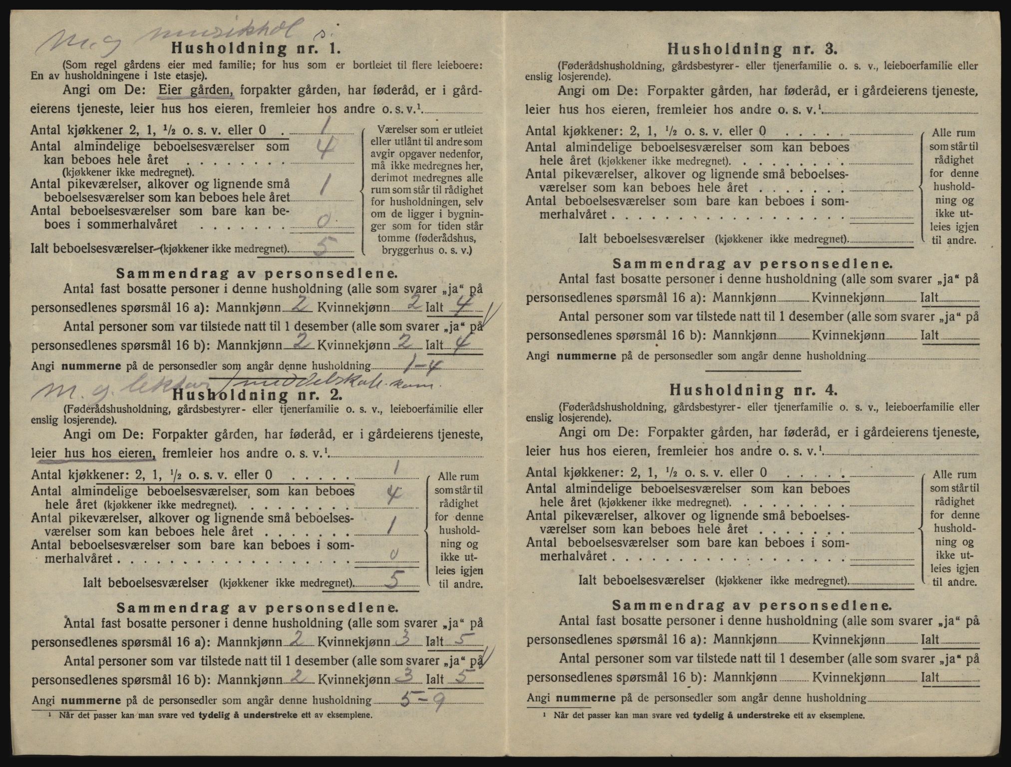 SAO, 1920 census for Glemmen, 1920, p. 1290