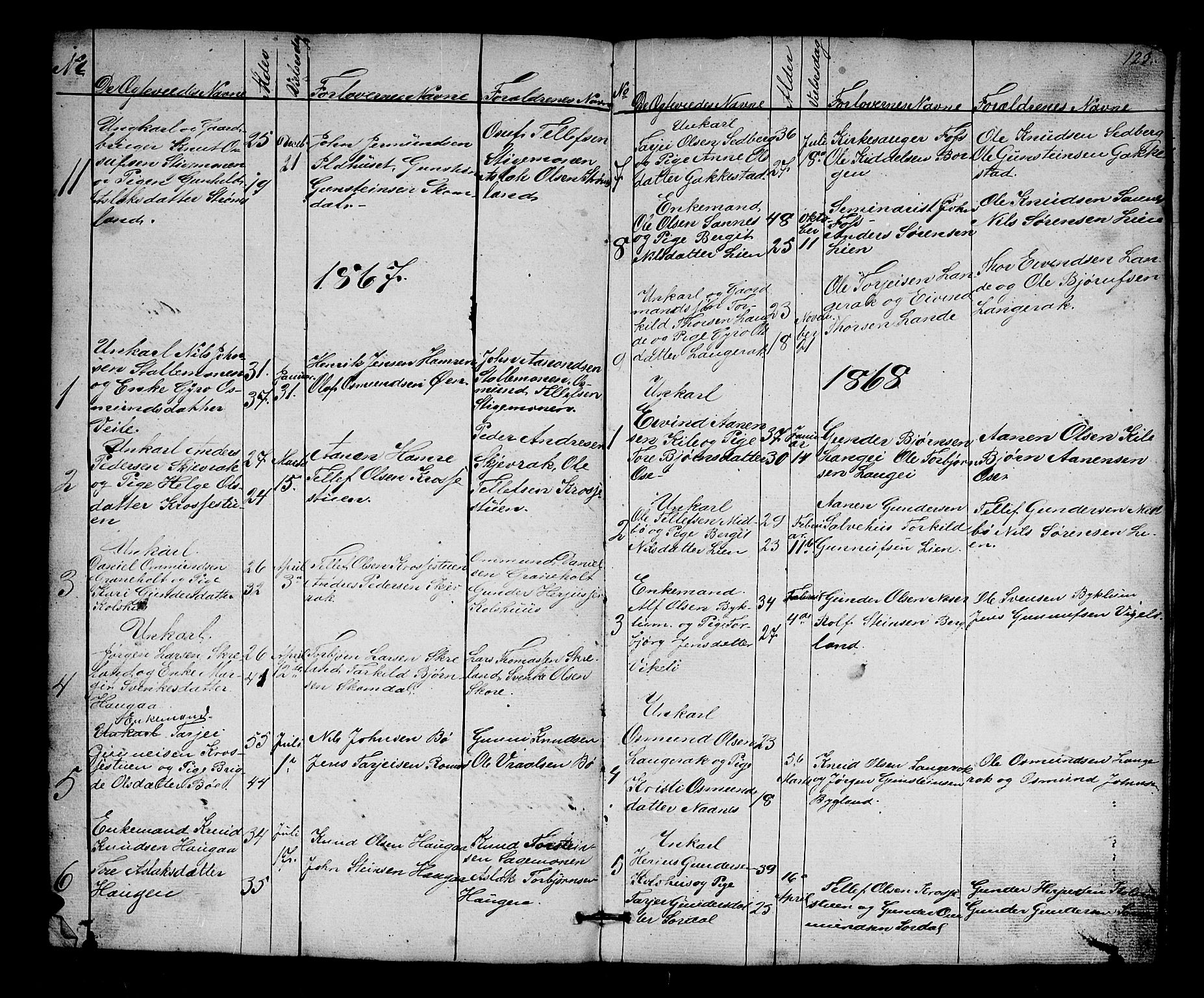 Bygland sokneprestkontor, AV/SAK-1111-0006/F/Fb/Fbb/L0002: Parish register (copy) no. B 2, 1848-1886, p. 123