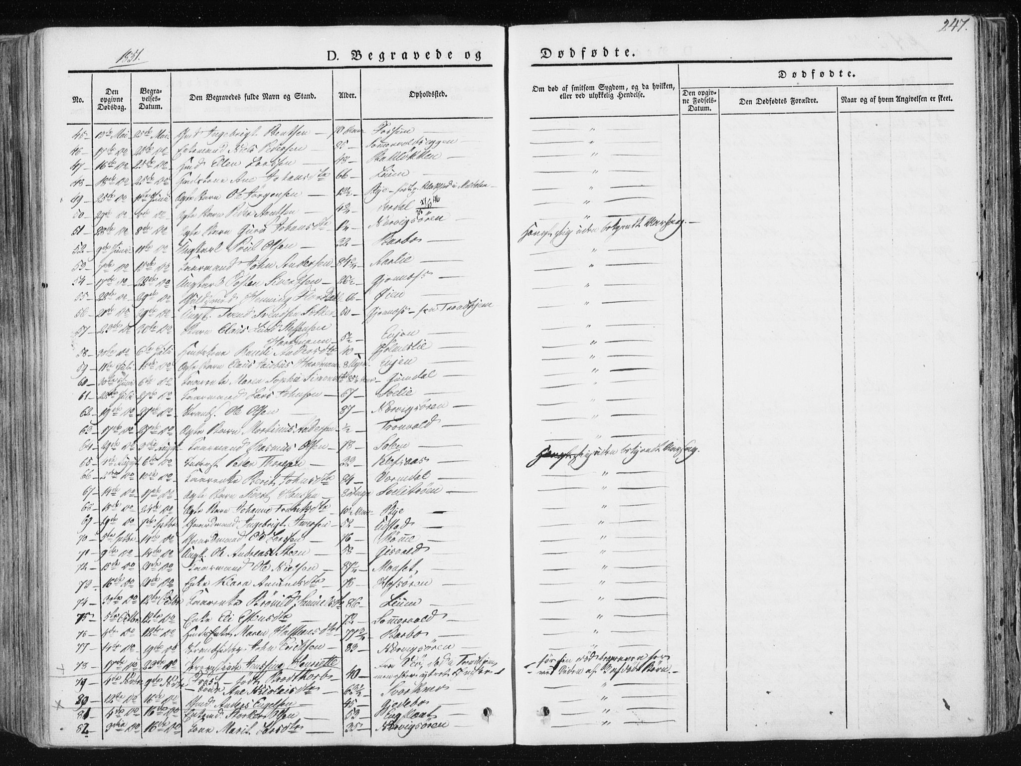 Ministerialprotokoller, klokkerbøker og fødselsregistre - Sør-Trøndelag, SAT/A-1456/668/L0805: Parish register (official) no. 668A05, 1840-1853, p. 247