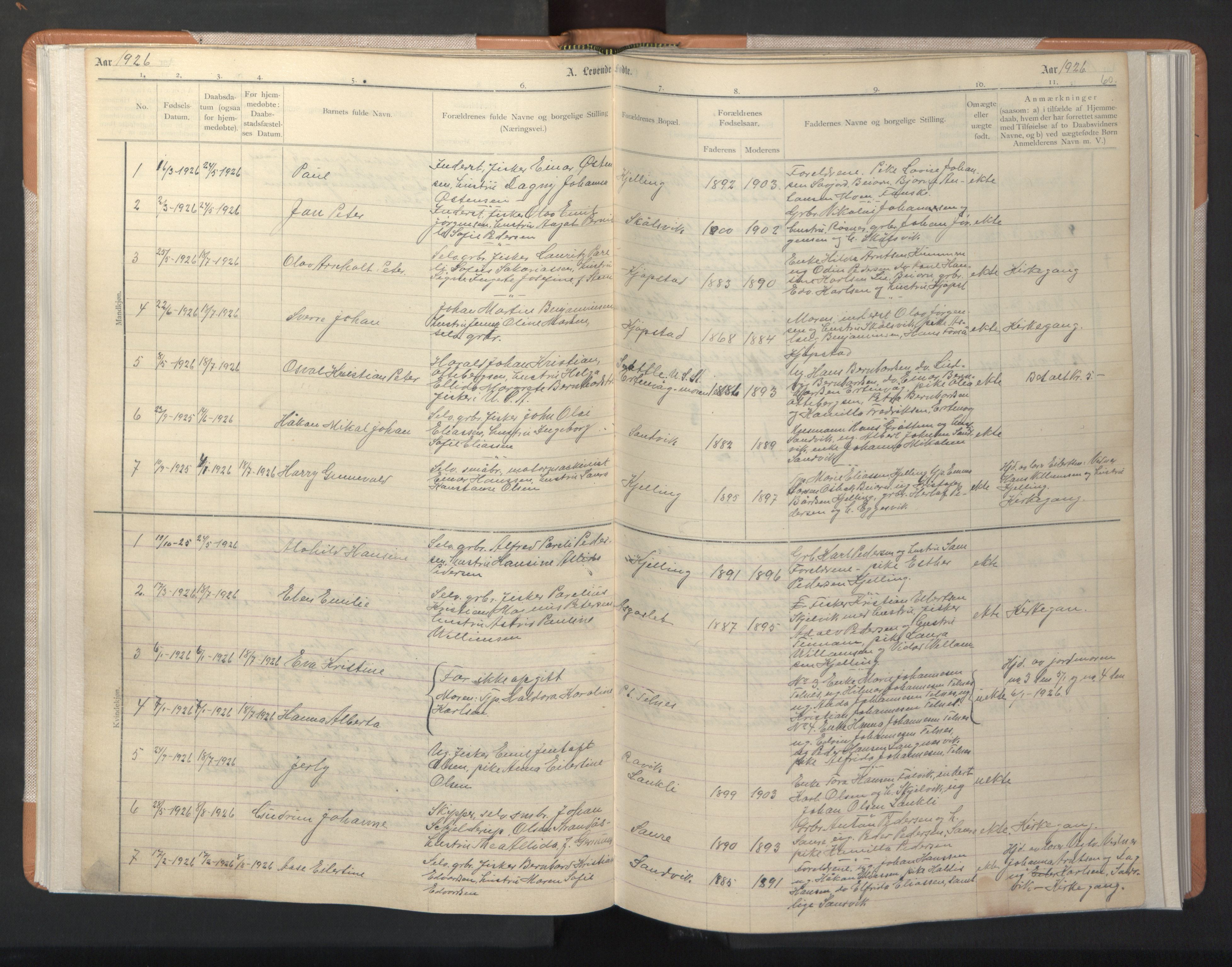 Ministerialprotokoller, klokkerbøker og fødselsregistre - Nordland, SAT/A-1459/806/L0117: Parish register (copy) no. 806C01, 1905-1957, p. 60