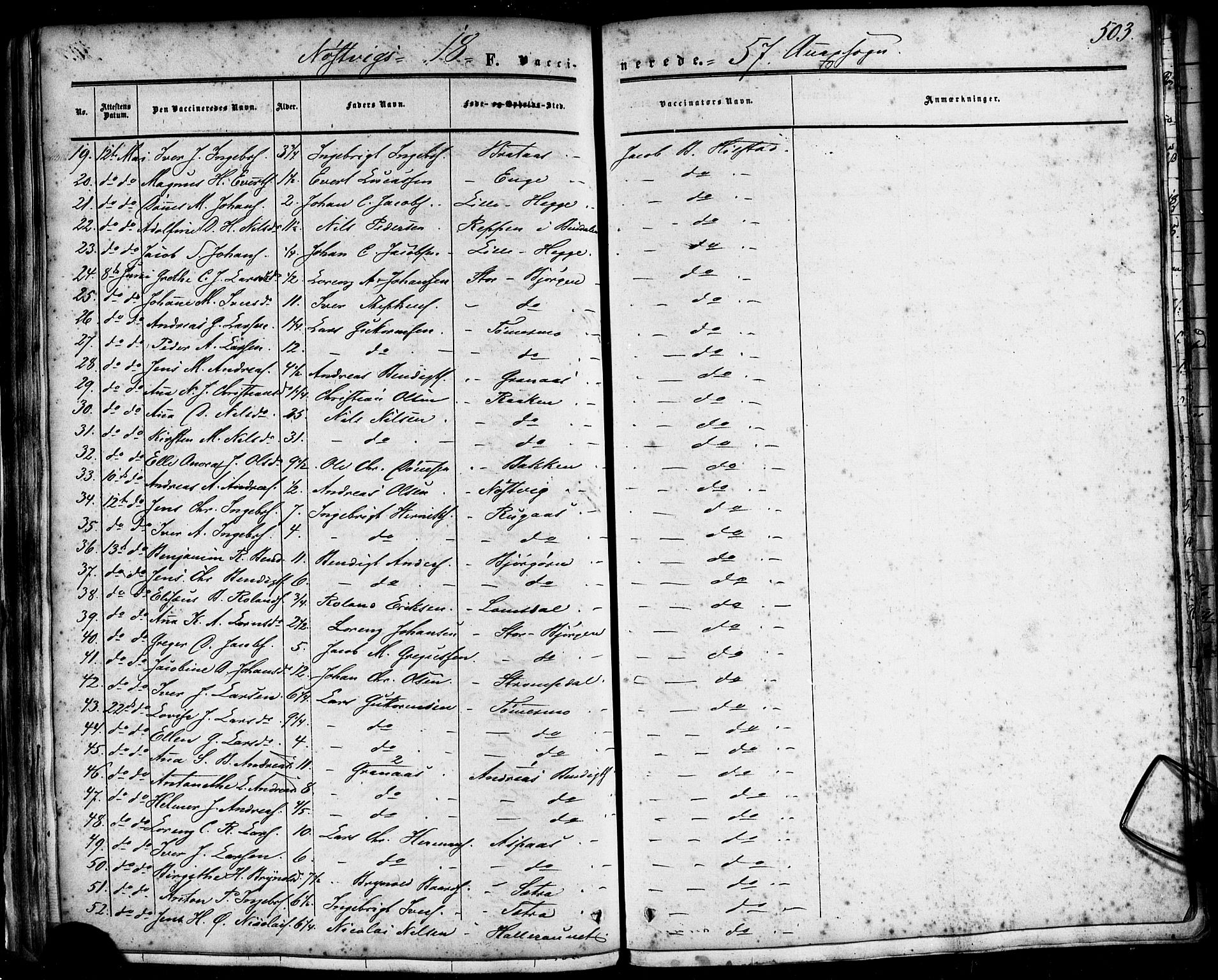 Ministerialprotokoller, klokkerbøker og fødselsregistre - Nordland, SAT/A-1459/814/L0224: Parish register (official) no. 814A05, 1834-1874, p. 503