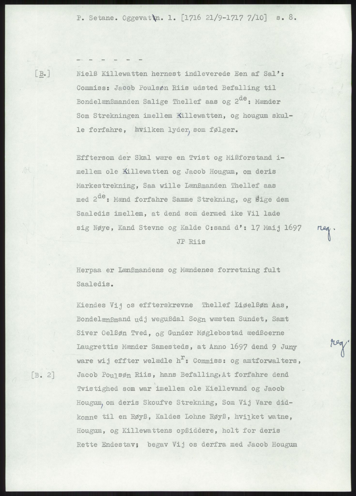 Samlinger til kildeutgivelse, Diplomavskriftsamlingen, AV/RA-EA-4053/H/Ha, p. 2007