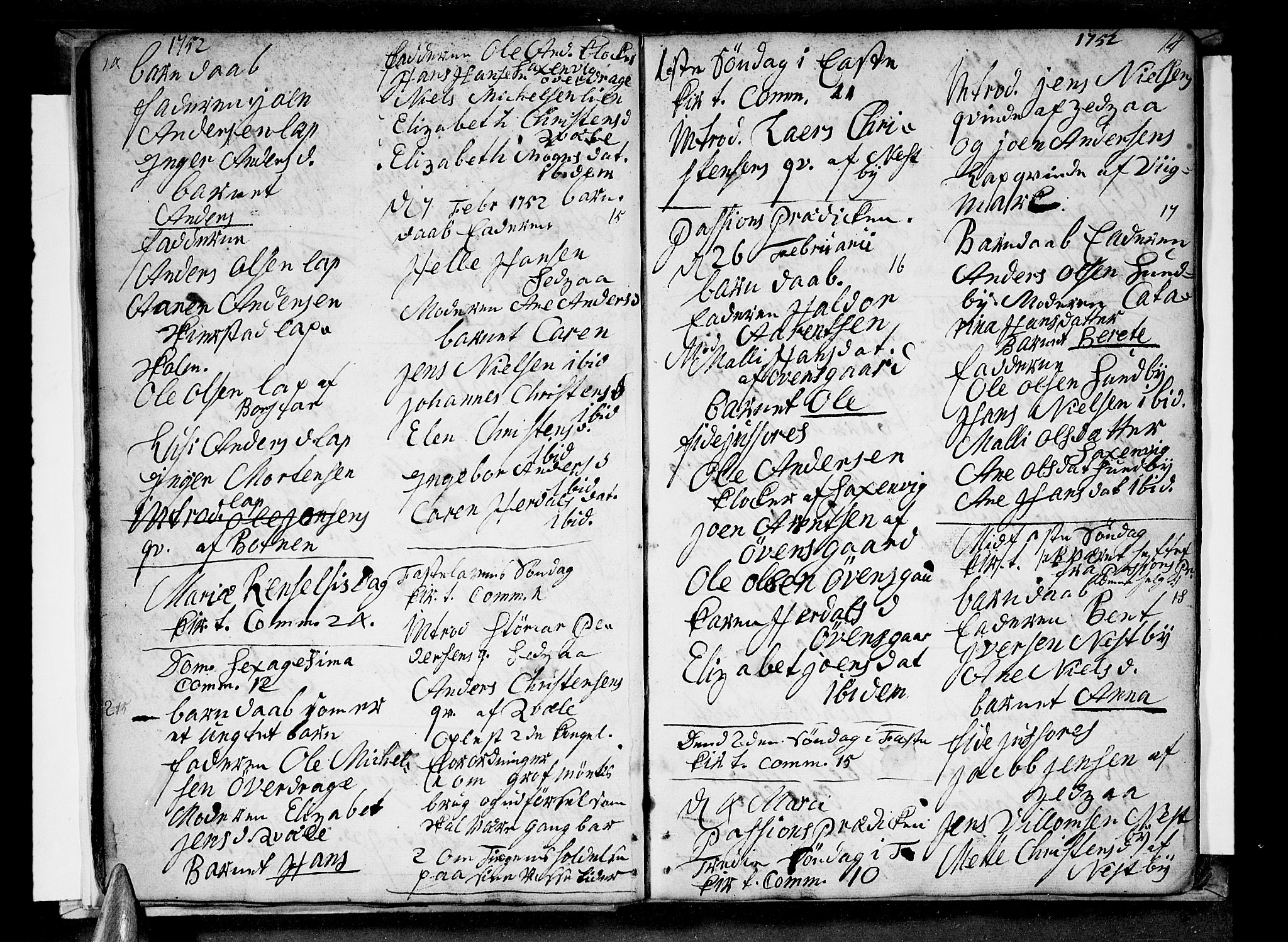 Ministerialprotokoller, klokkerbøker og fødselsregistre - Nordland, SAT/A-1459/847/L0663: Parish register (official) no. 847A03, 1749-1770, p. 14