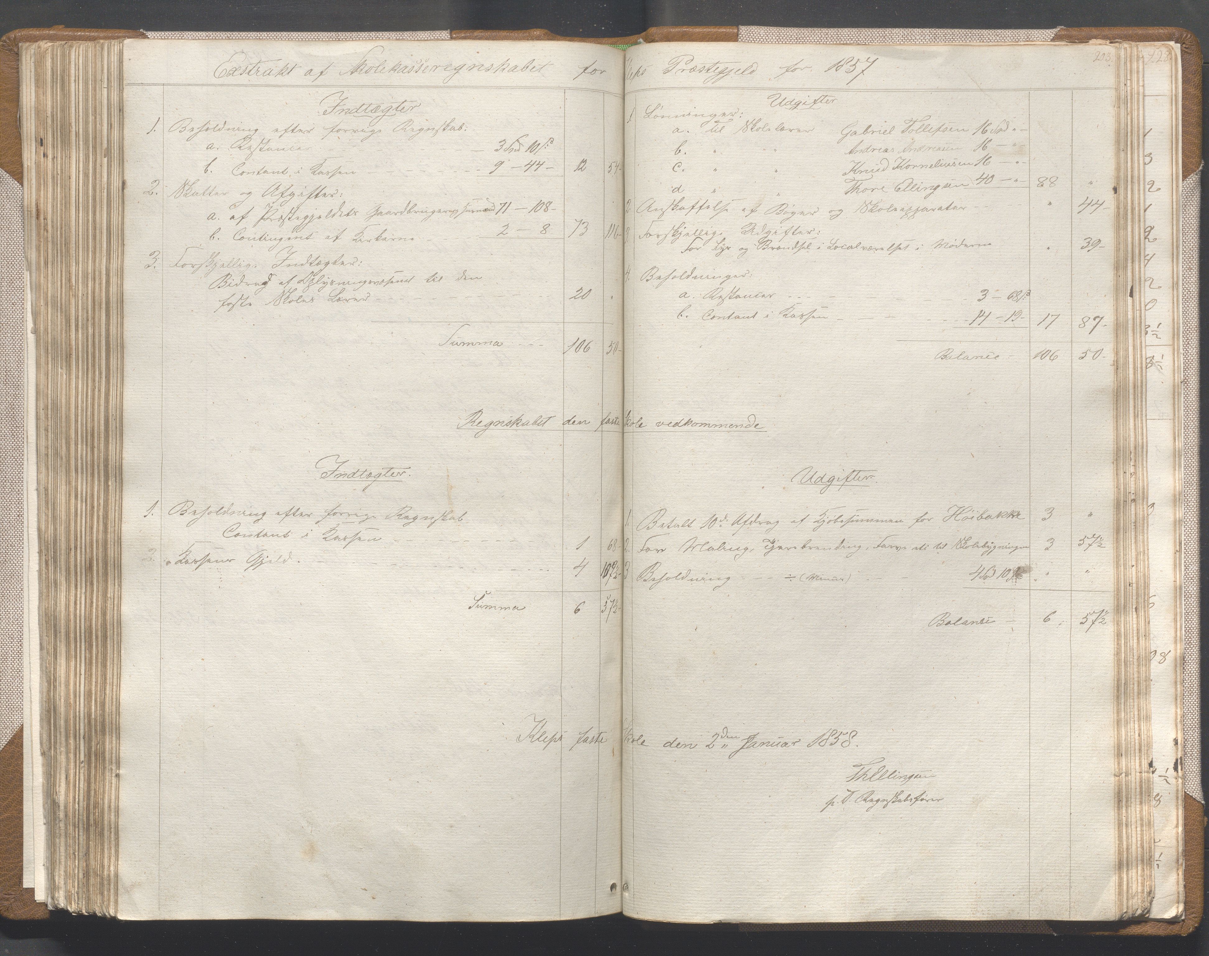 Klepp kommune - Formannskapet, IKAR/K-100277/B/L0001: Kopibok, 1837-1861, p. 203