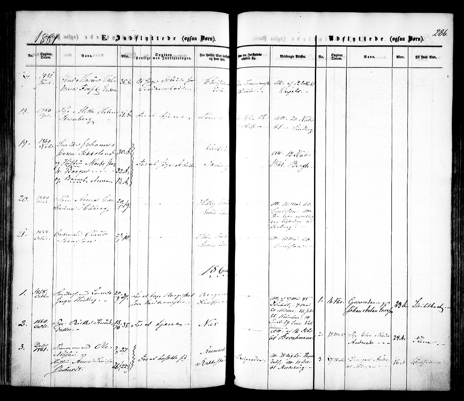 Sarpsborg prestekontor Kirkebøker, AV/SAO-A-2006/F/Fa/L0001: Parish register (official) no. 1, 1859-1868, p. 286