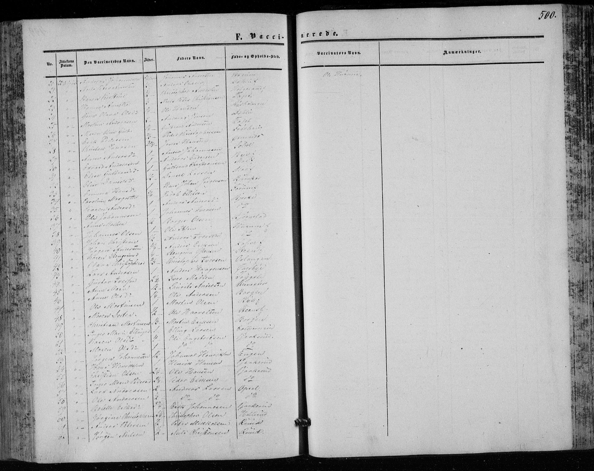 Hole kirkebøker, SAKO/A-228/F/Fa/L0006: Parish register (official) no. I 6, 1852-1872, p. 500