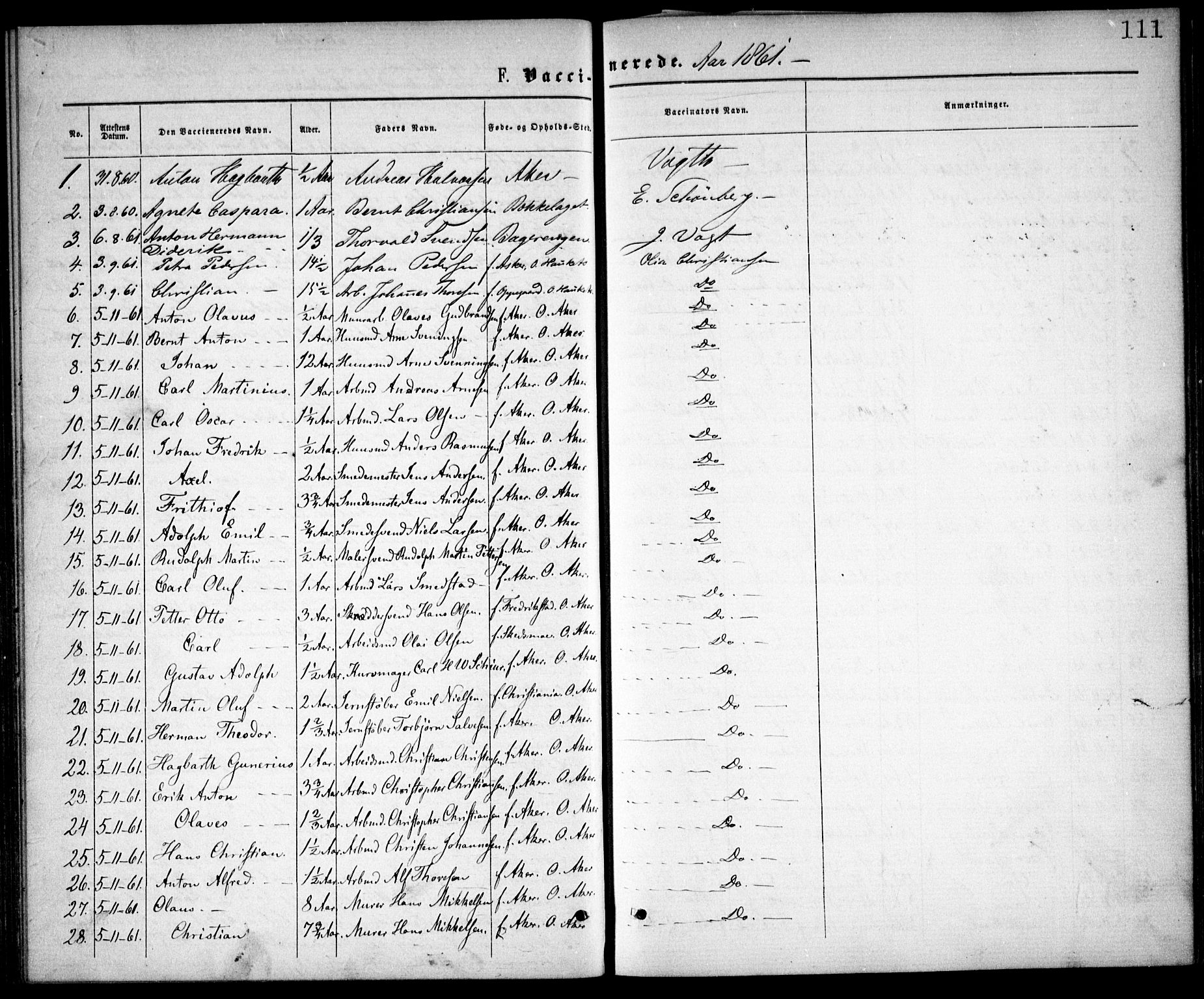 Østre Aker prestekontor Kirkebøker, SAO/A-10840/F/Fa/L0002: Parish register (official) no. I 2, 1861-1878, p. 111