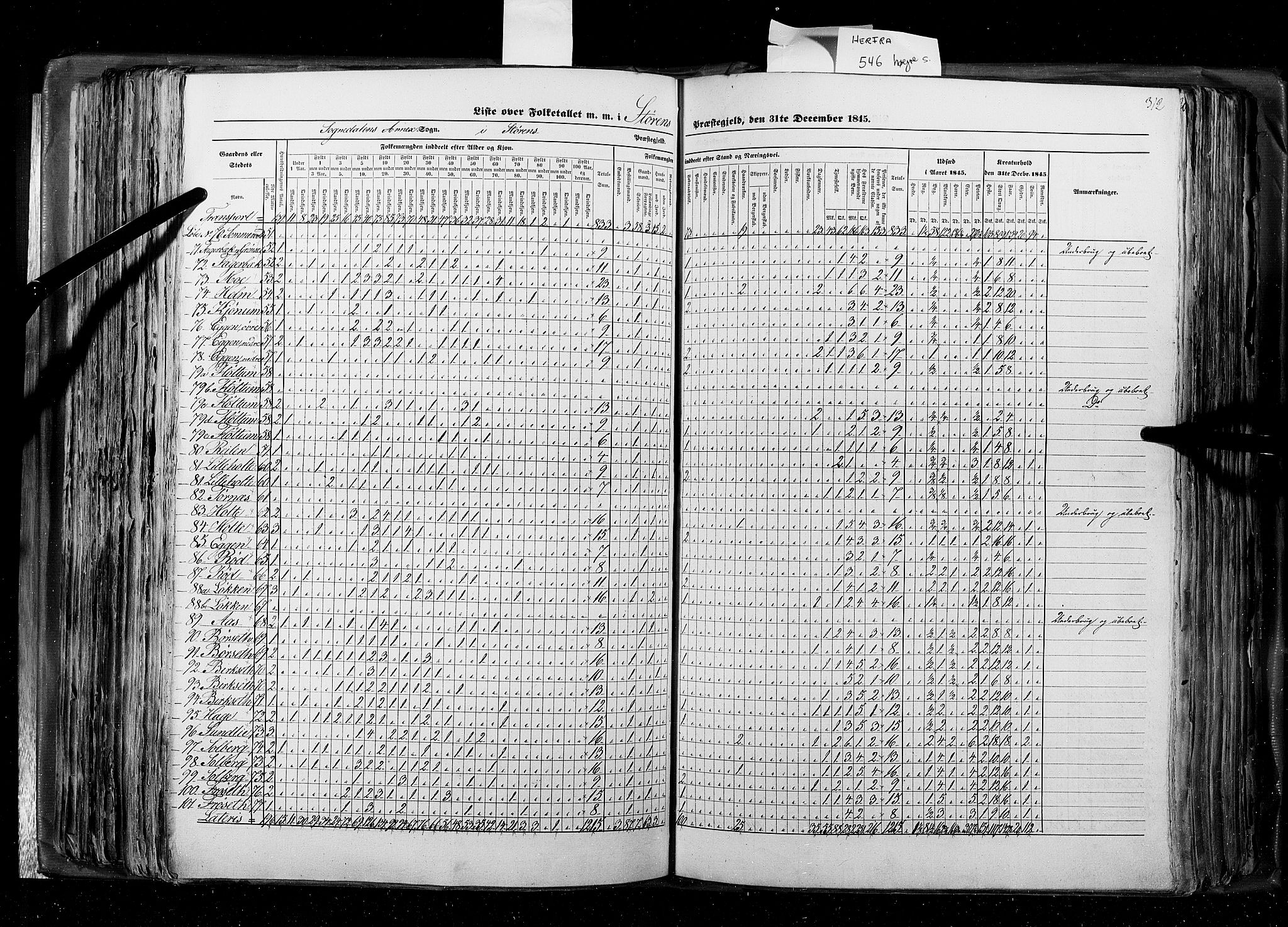 RA, Census 1845, vol. 8: Romsdal amt og Søndre Trondhjems amt, 1845, p. 312