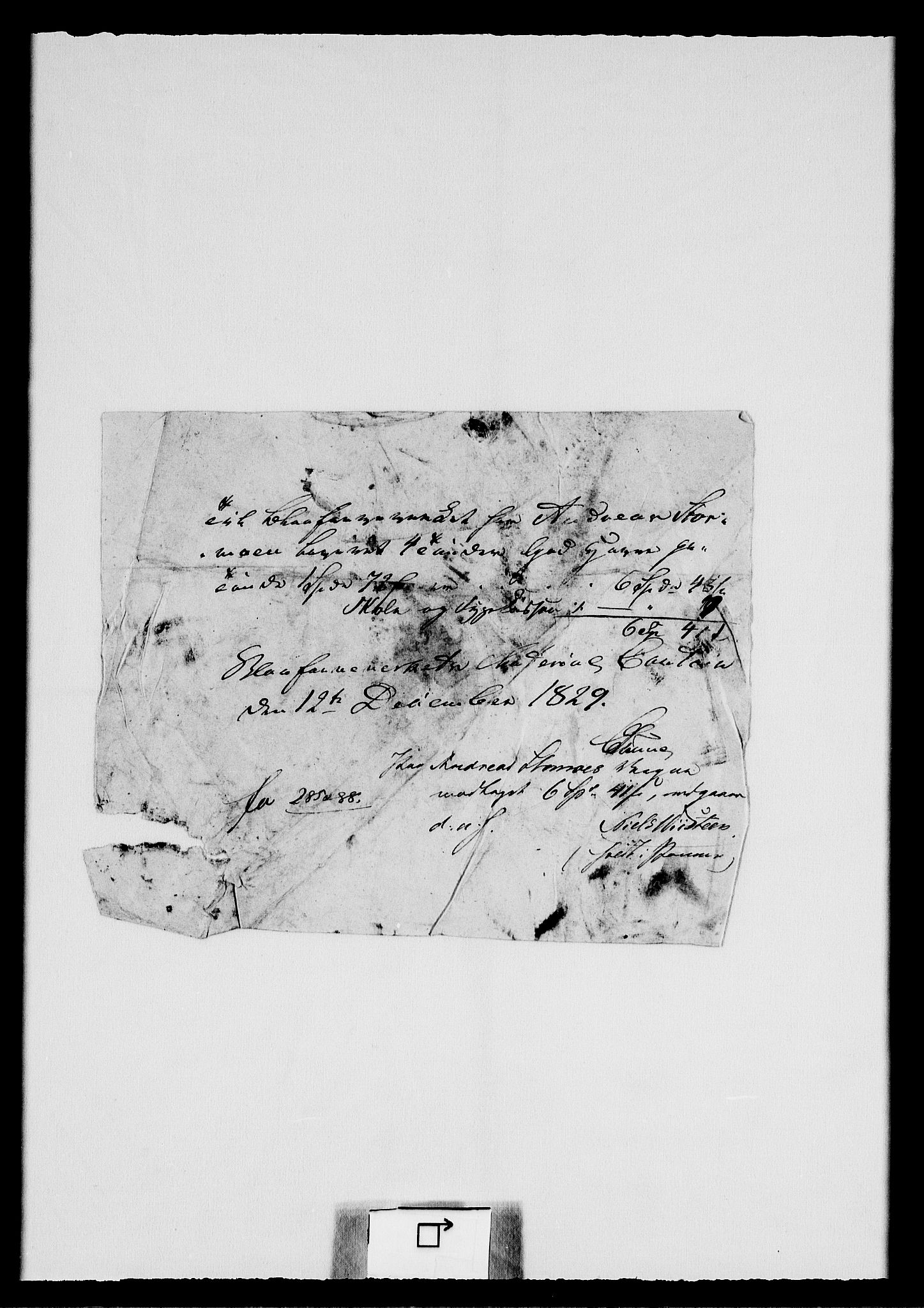 Modums Blaafarveværk, RA/PA-0157/G/Gd/Gdc/L0232/0001: -- / Kassa-bilag, 1828-1829, p. 3