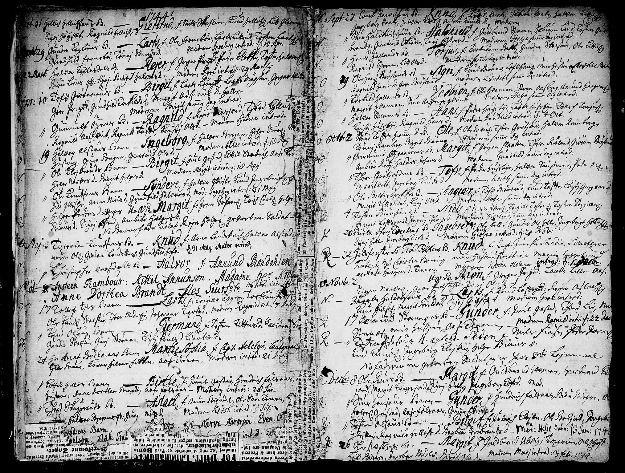 Rollag kirkebøker, SAKO/A-240/F/Fa/L0003: Parish register (official) no. I 3, 1743-1778, p. 5