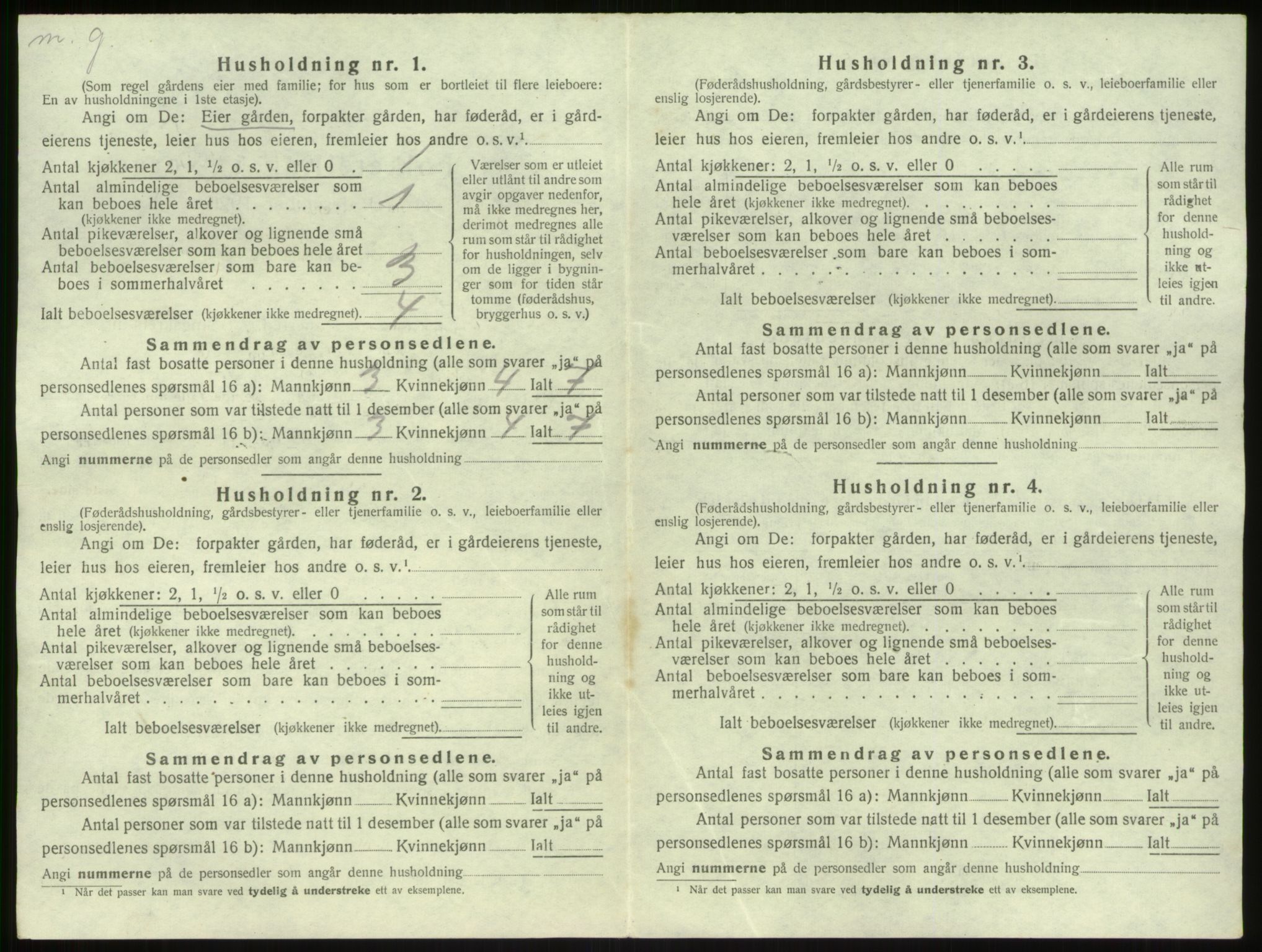 SAB, 1920 census for Solund, 1920, p. 675